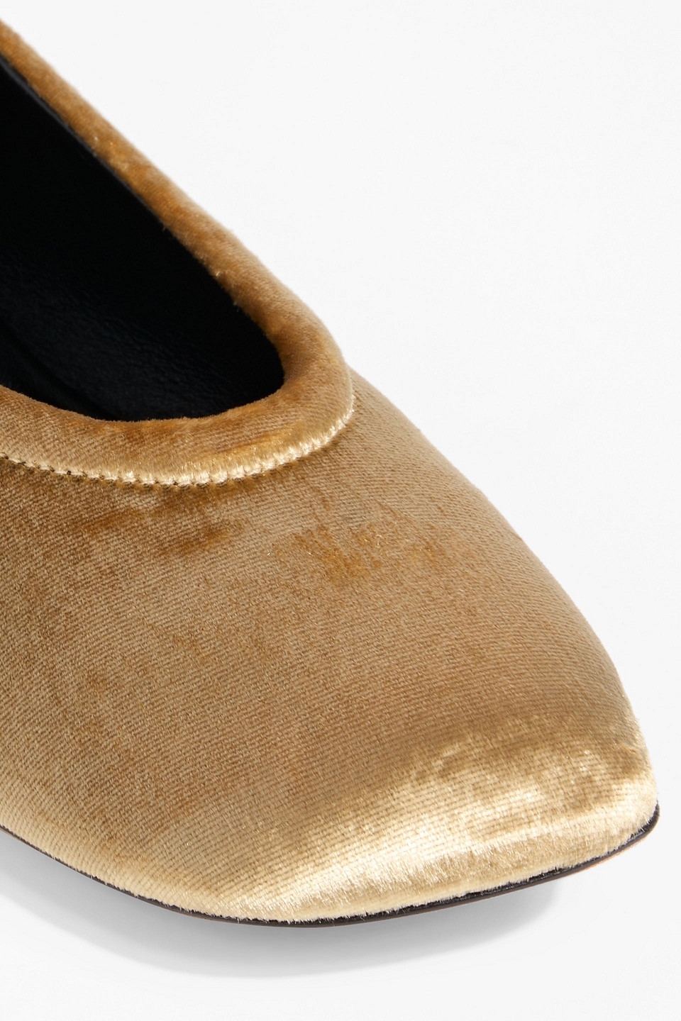 3.1 Phillip Lim Velvet Ballet Flats In Gold