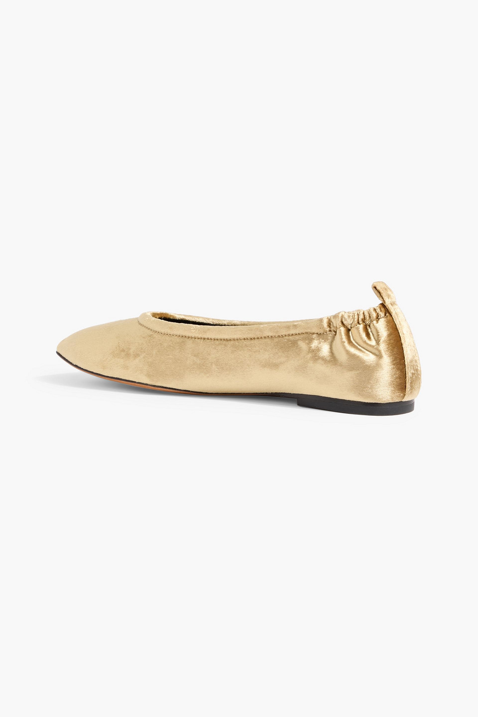 3.1 Phillip Lim Velvet Ballet Flats In Gold