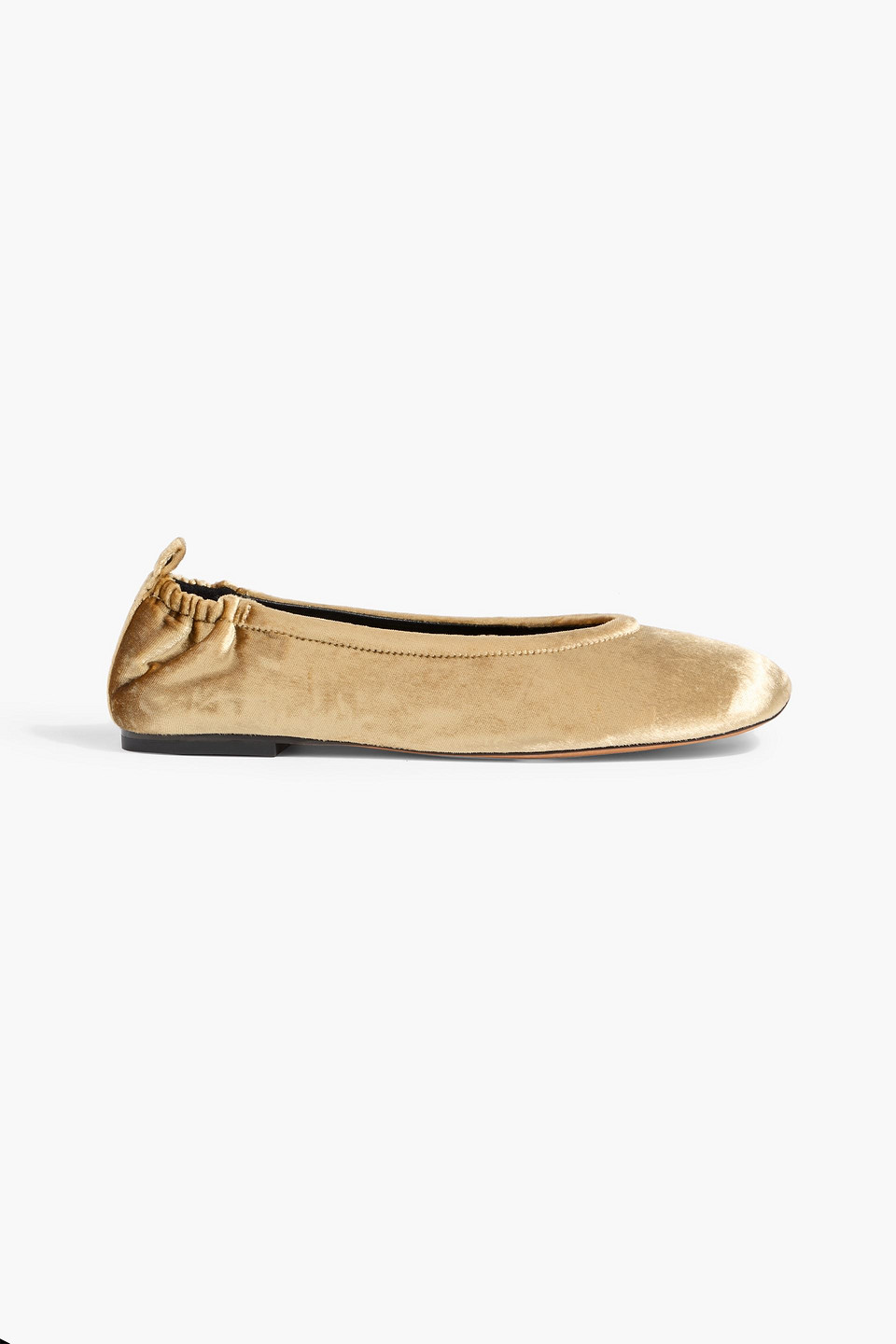 3.1 Phillip Lim Velvet Ballet Flats In Gold