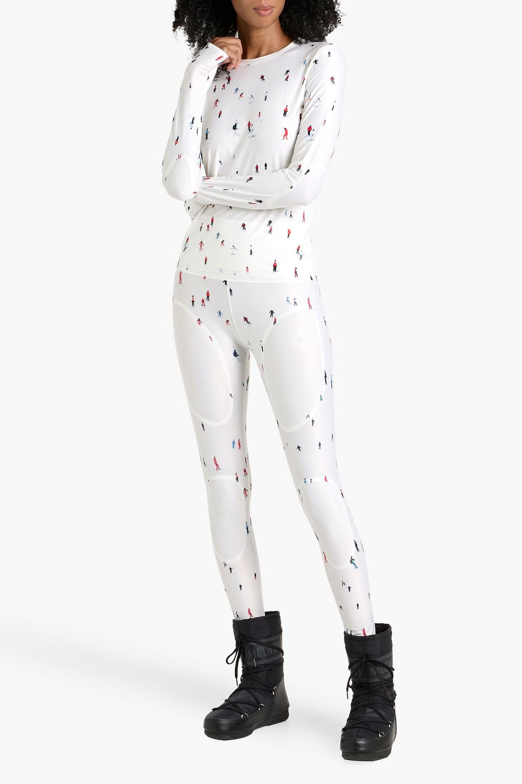 PERFECT MOMENT Printed stretch-jersey leggings