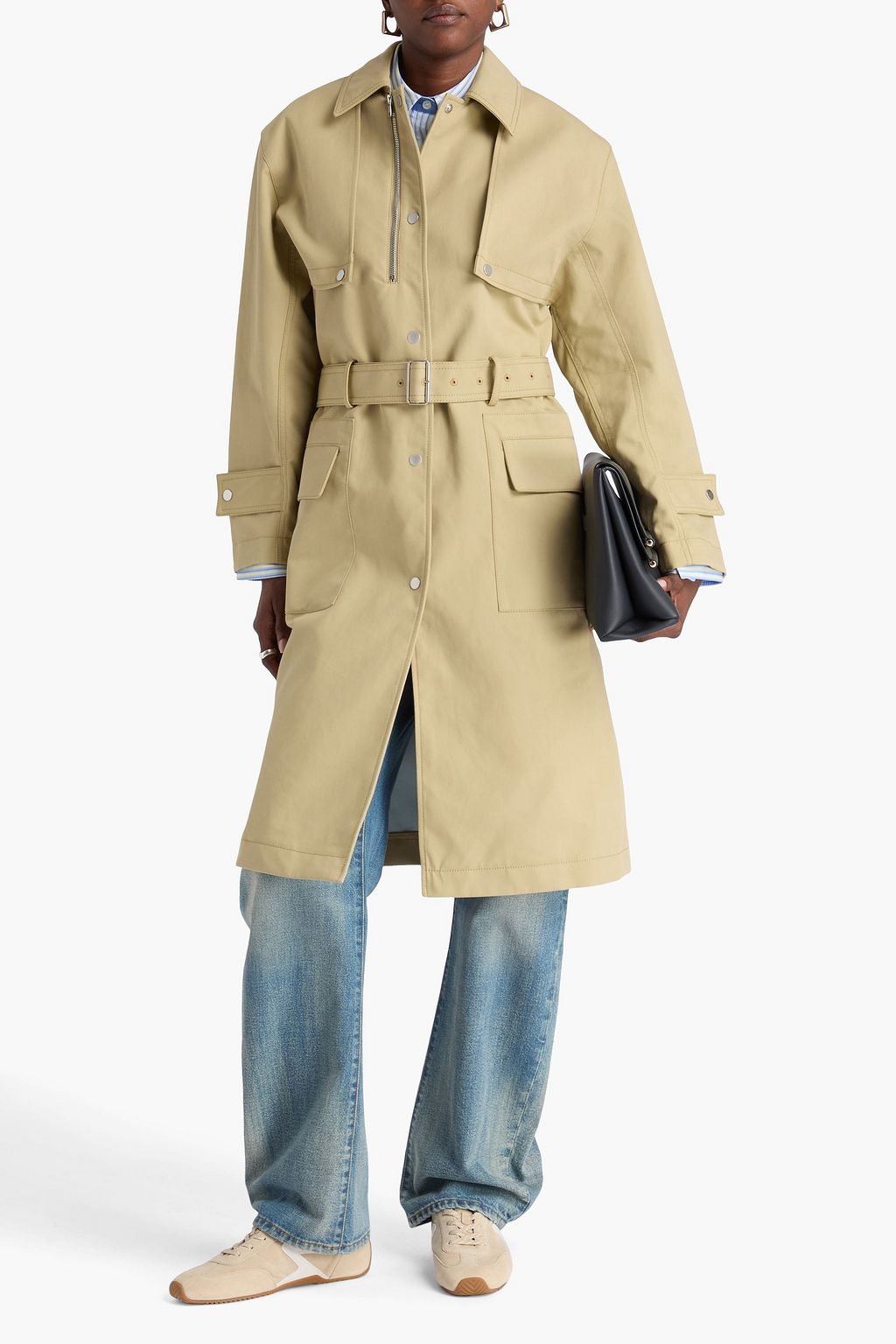 3.1 PHILLIP LIM コットン トレンチコート コンバーチブル