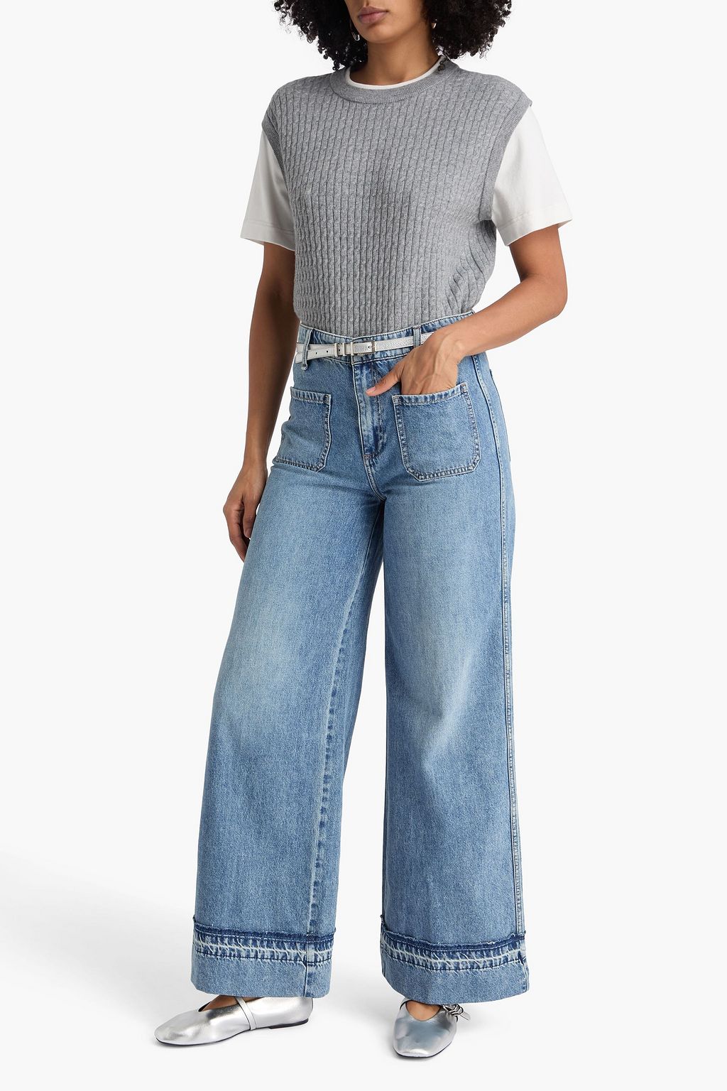 RAG & BONE Marina high-rise wide-leg jeans