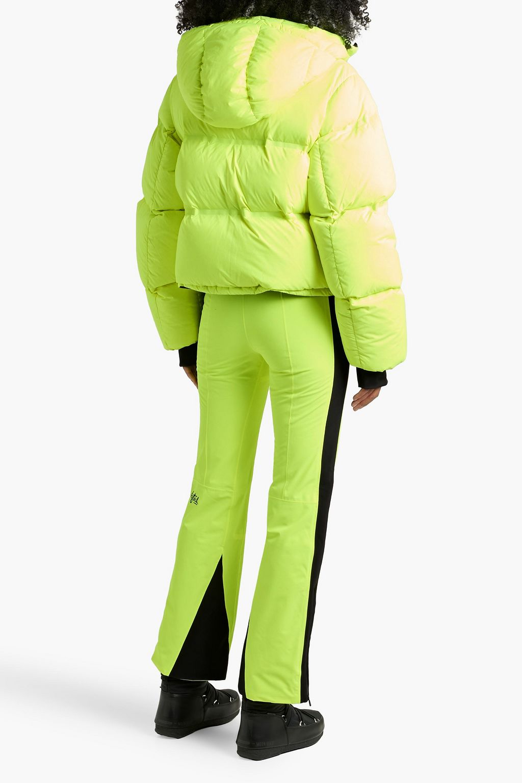 AZTECH MOUNTAIN Minnie Nuke cropped neon quilted down ski jacket