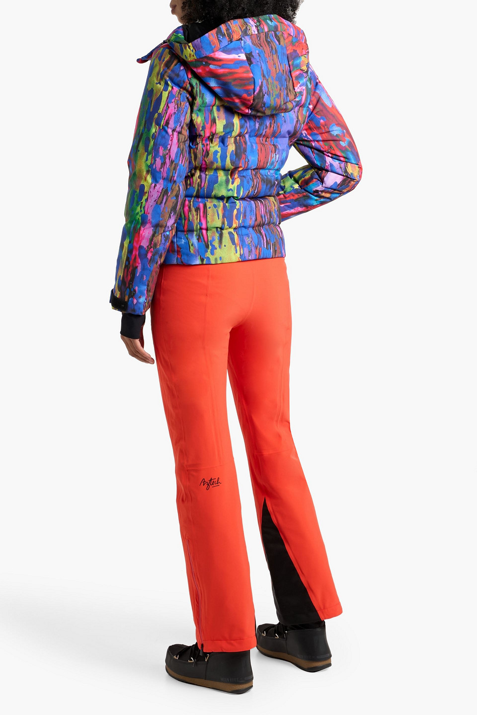 Aztech Mountain Nuke Quilted Printed Down Ski Jacket In Multi