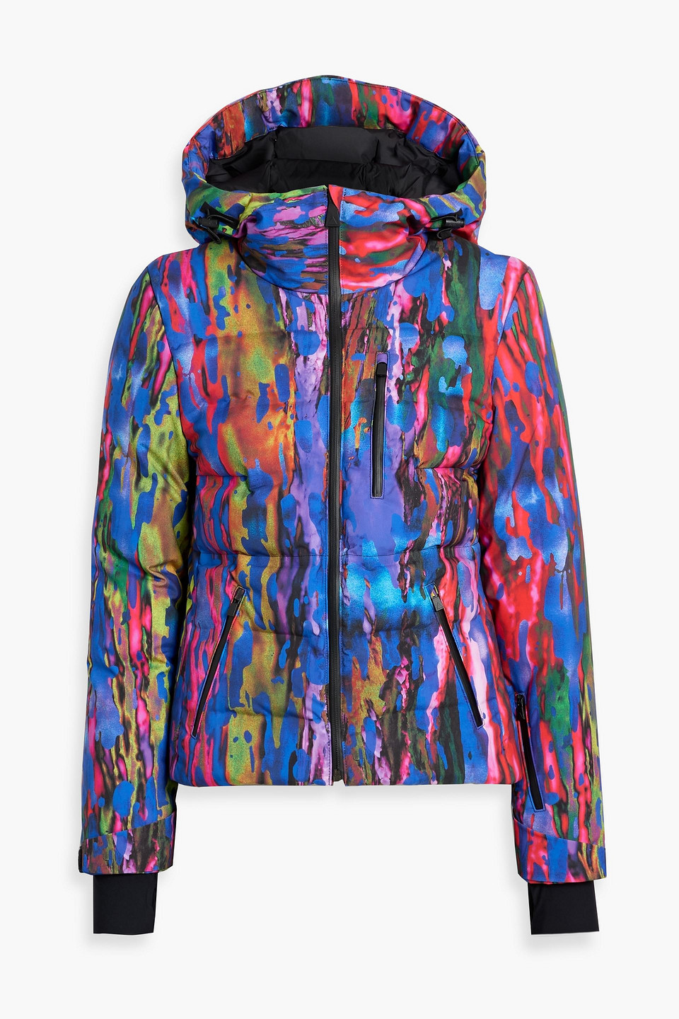 Aztech Mountain Nuke Quilted Printed Down Ski Jacket In Multi