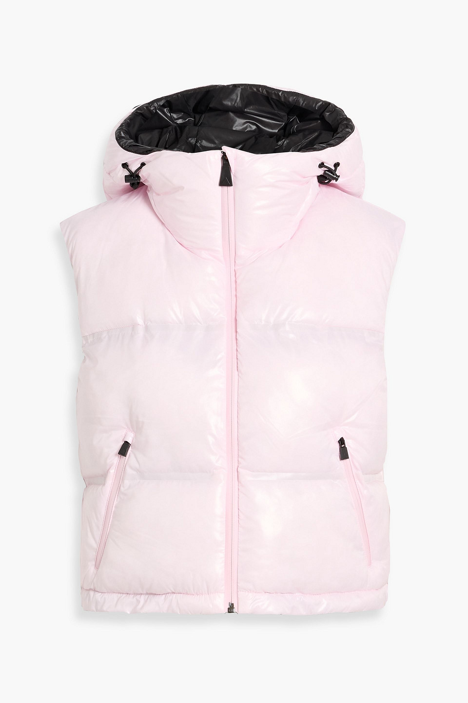 Aztech Mountain Glossed Quilted Down Vest In Pink