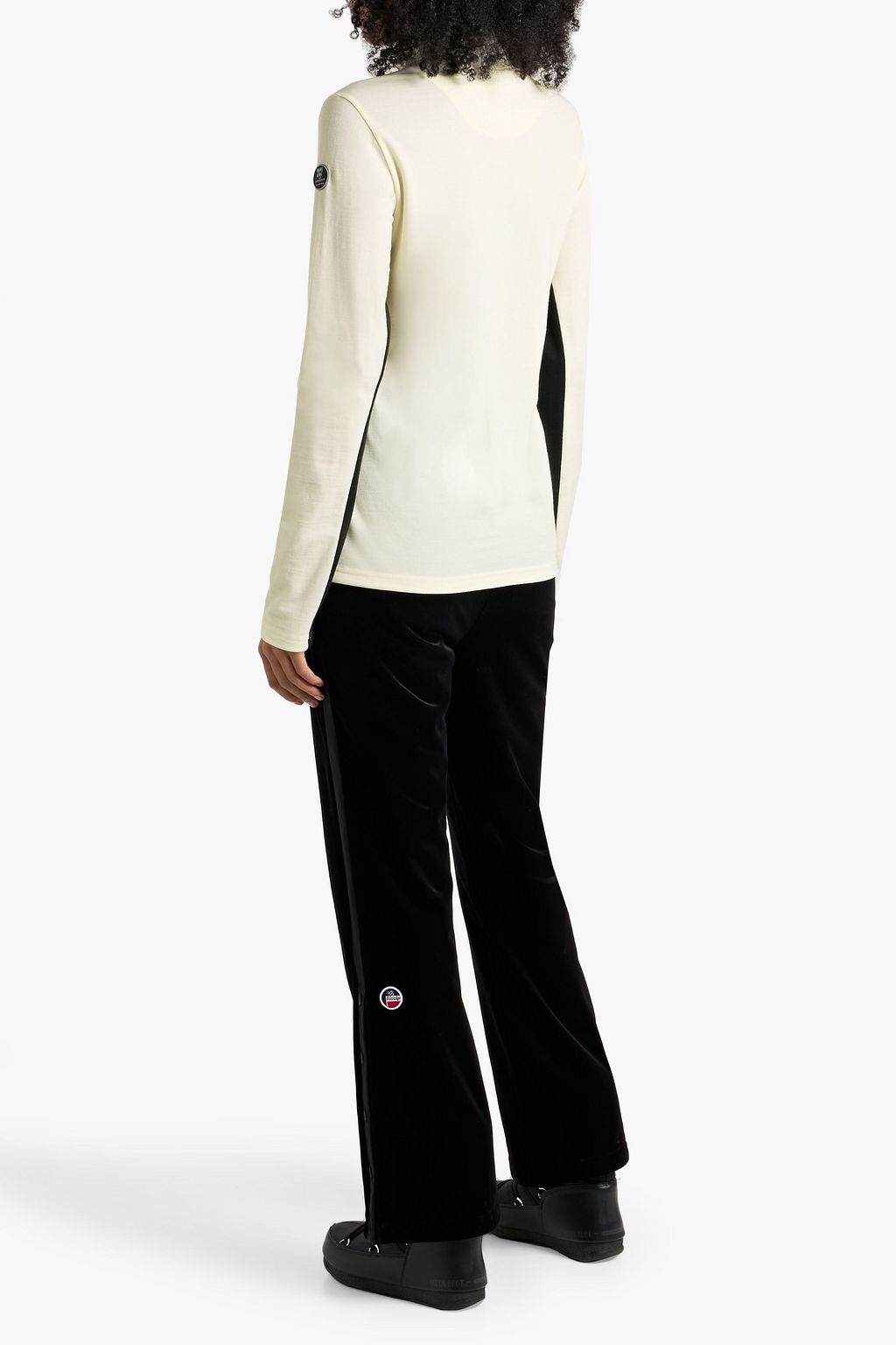 WE NORWEGIANS Voss striped wool-blend piqué base layer