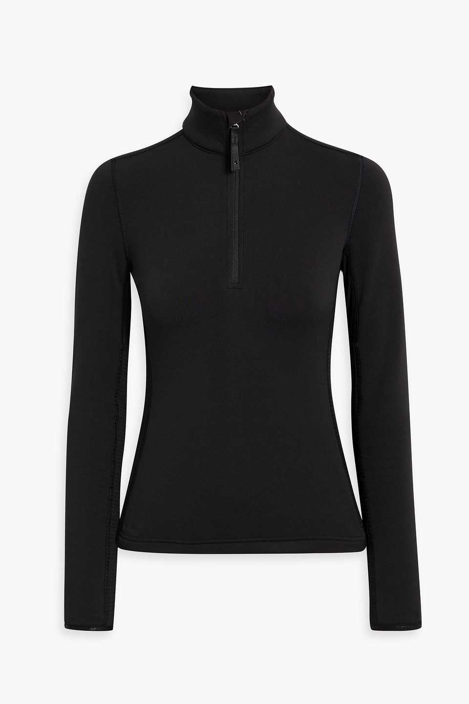 Aztech Mountain Performance Ripstop-paneled Fleece Base Layer In Black