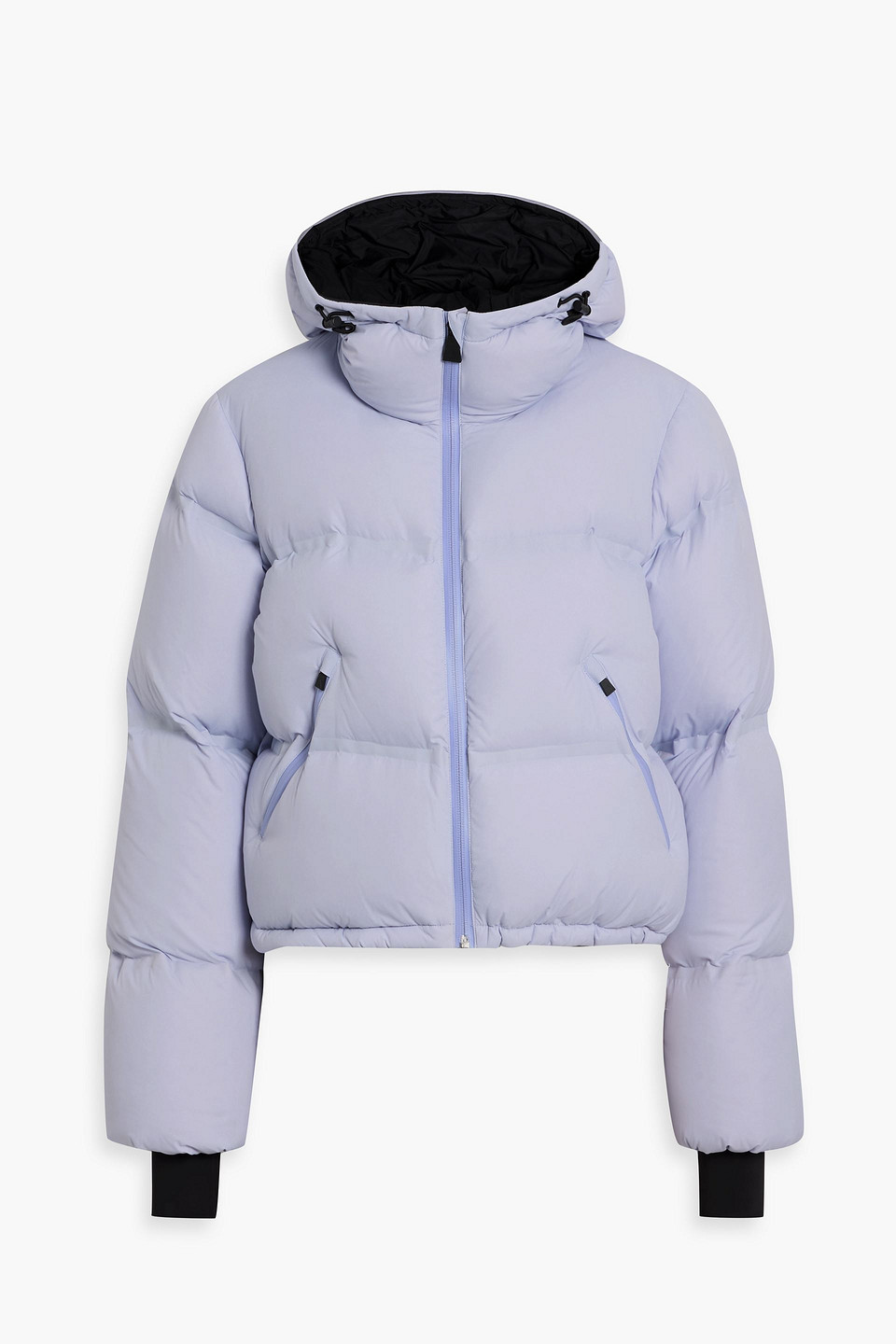 Aztech Mountain Minnie Nuke Cropped Quilted Down Ski Jacket In Gray