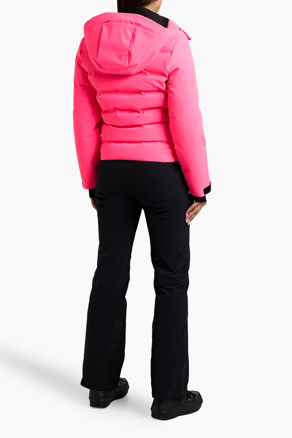 Aztech Mountain Nuke Suit Neon Quilted Down Ski Jacket In Pink