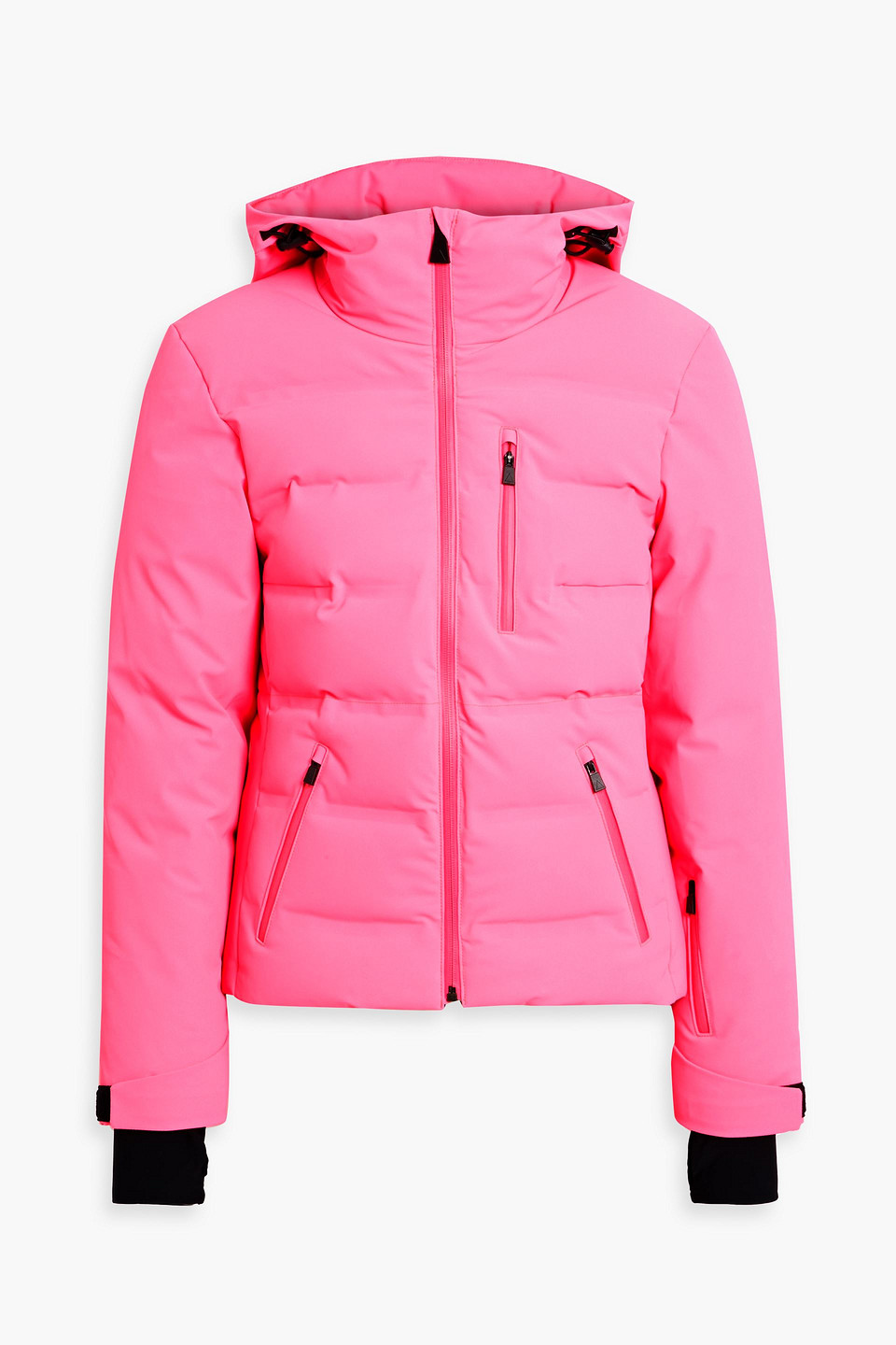 Aztech Mountain Nuke Suit Neon Quilted Down Ski Jacket In Pink