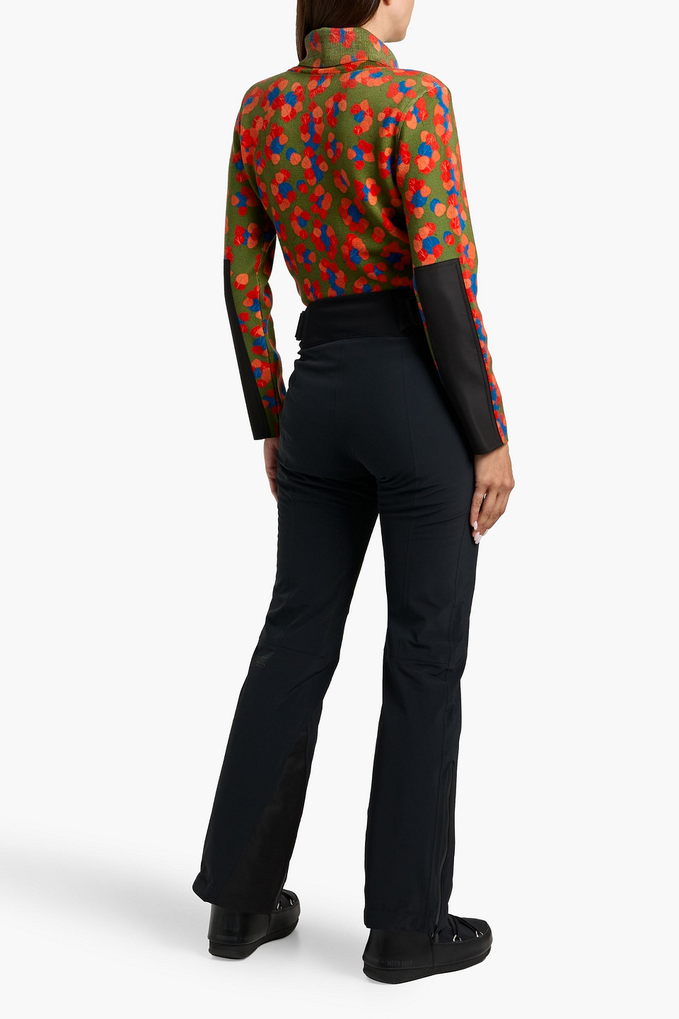 Aztech Mountain Matterhorn Printed Wool Turtleneck Sweater In Multi