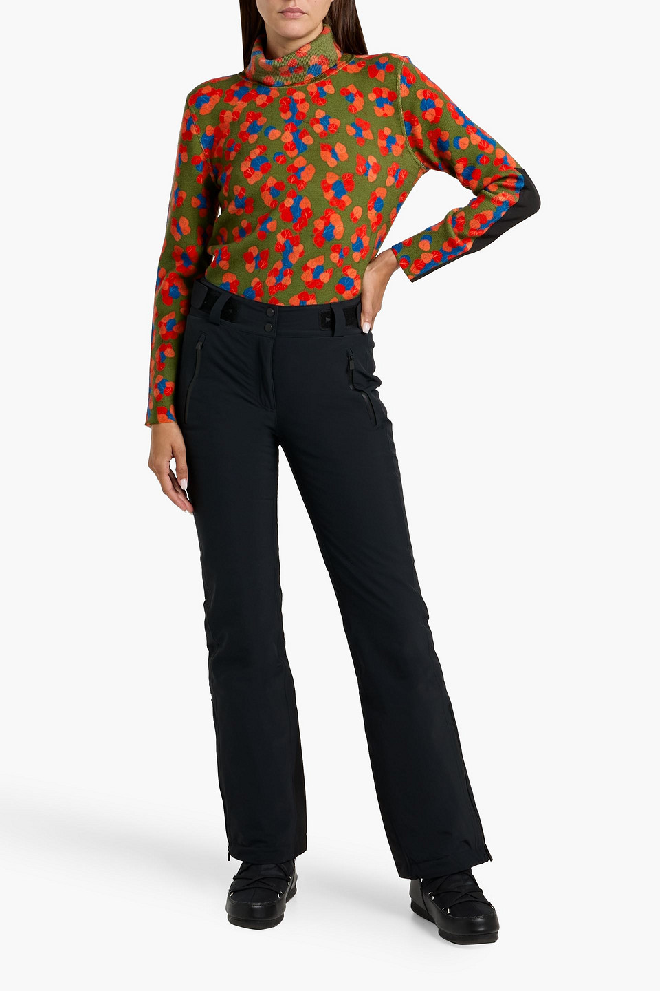 Aztech Mountain Matterhorn Printed Wool Turtleneck Sweater In Multi