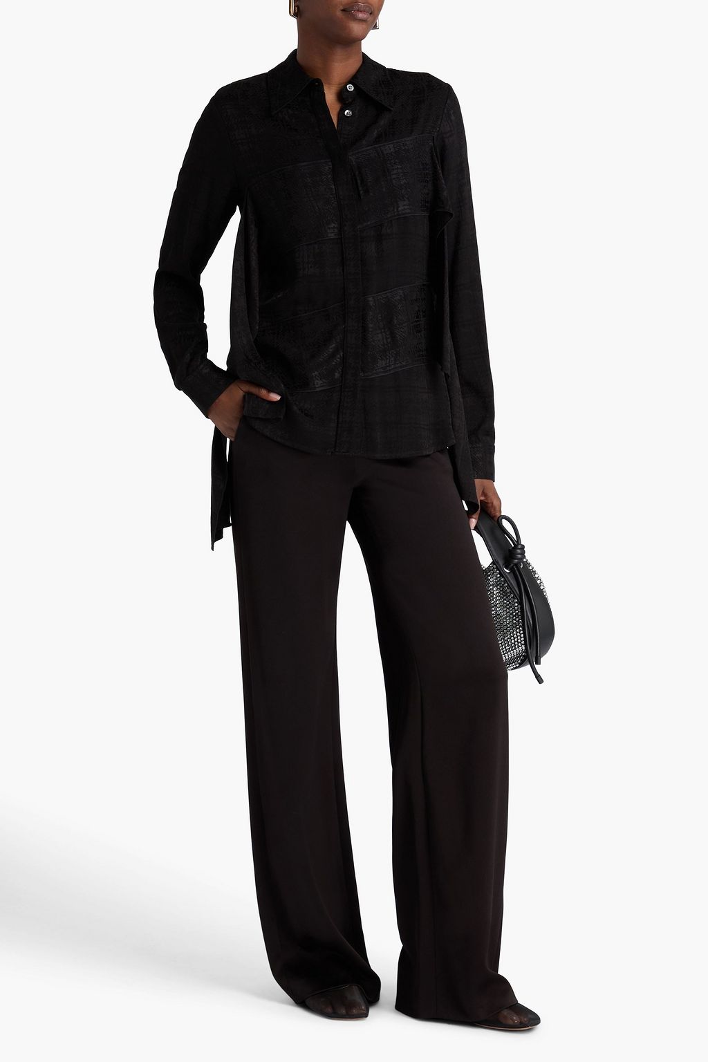 3.1 PHILLIP LIM Draped jacquard shirt