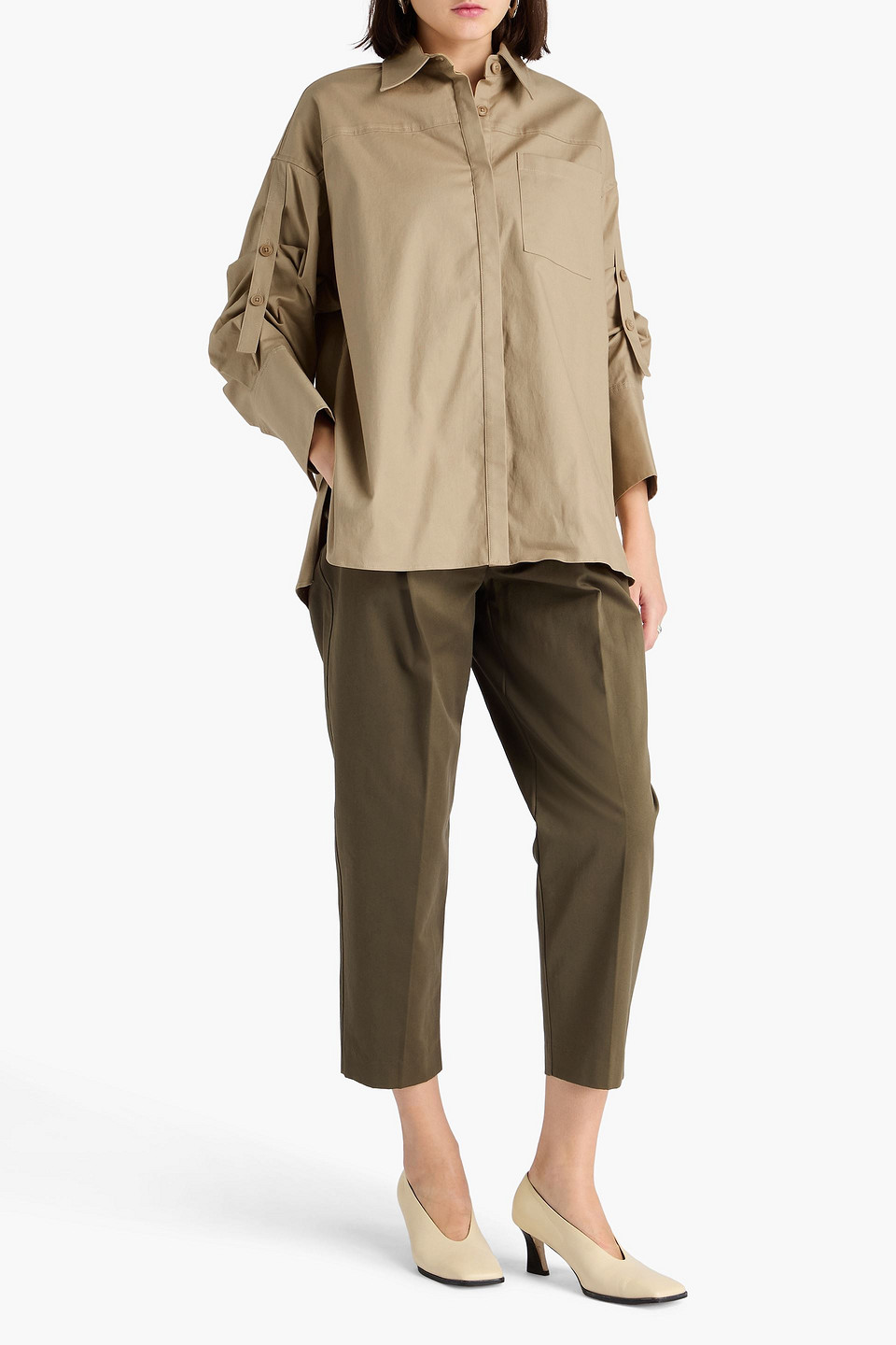  3.1 Phillip Lim - Stretch-cotton Shirt - Neutral - Us 0 
