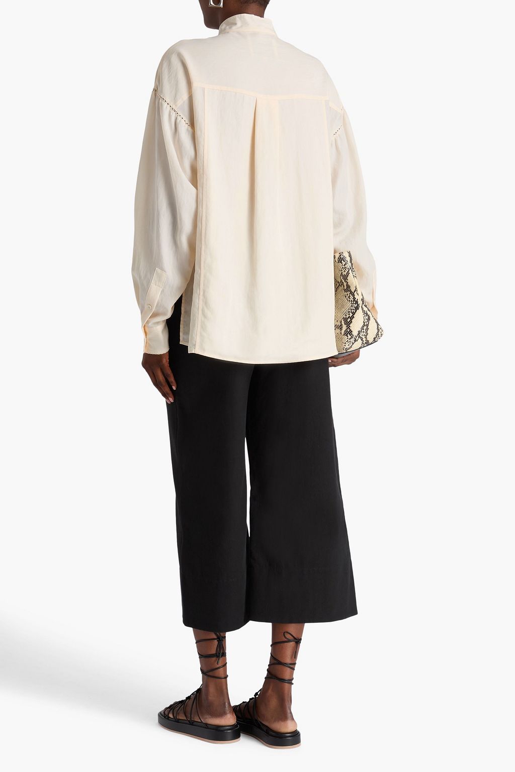 3.1 PHILLIP LIM بلوزة من مزيج اللايوسيل مزينة بربطة بشكل فراشة