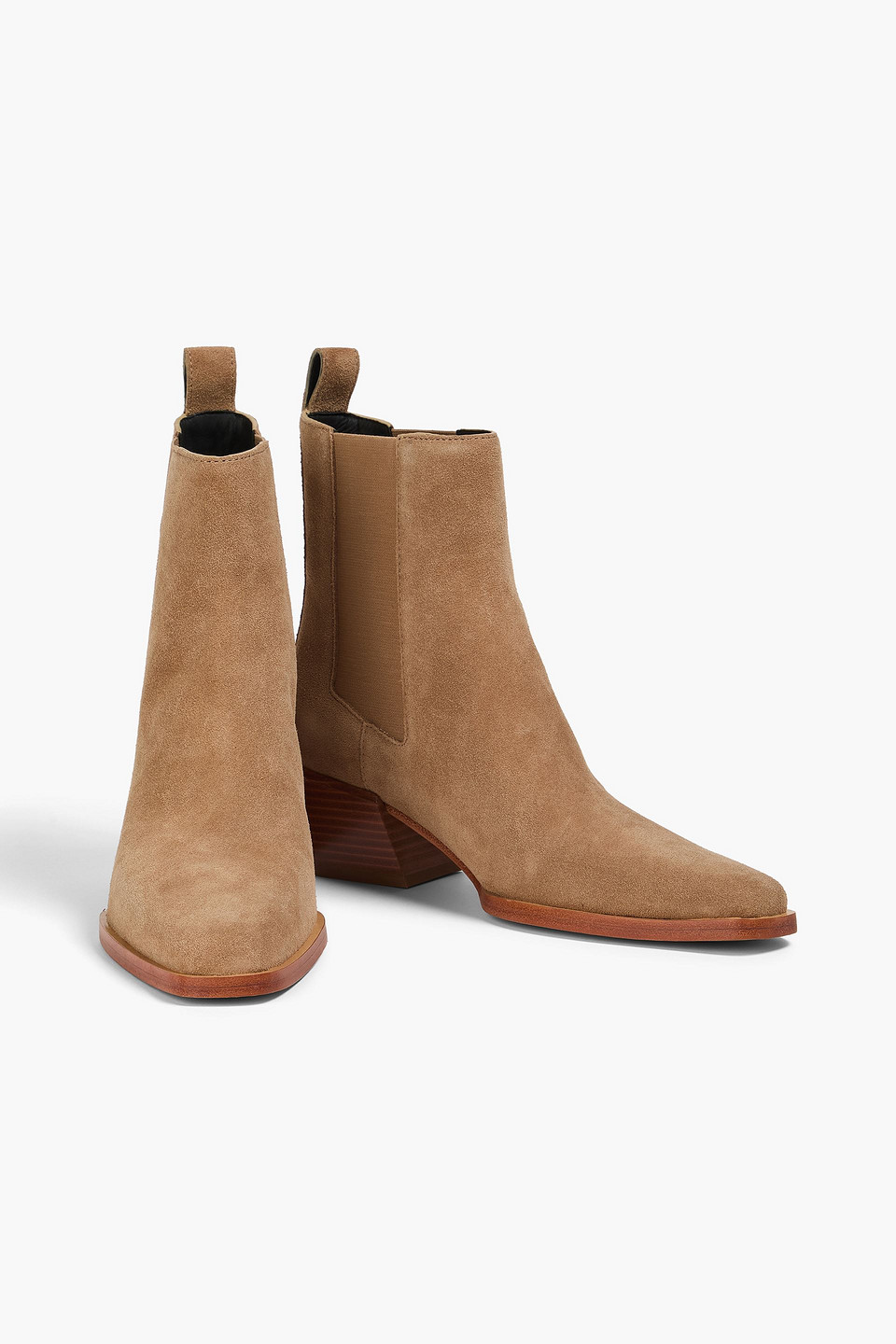  Rag & Bone - Chelsea-boots „joni“ Aus Veloursleder - Neutral - Eu 37 