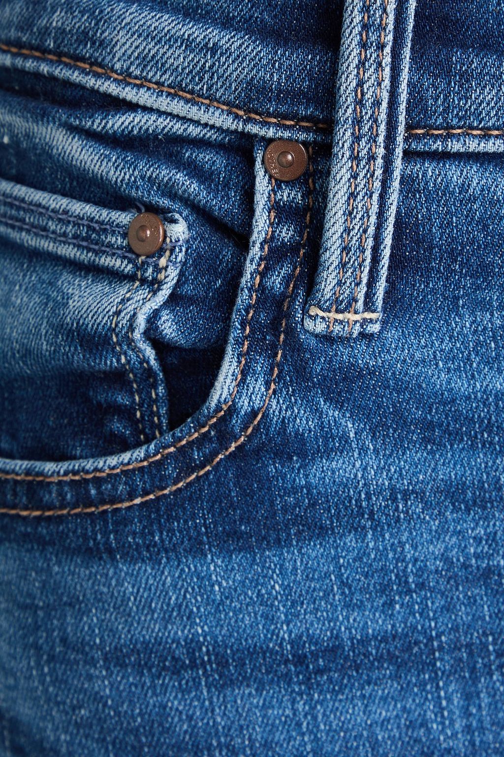 MOTHER The Tomcat faded high-rise wide-leg jeans