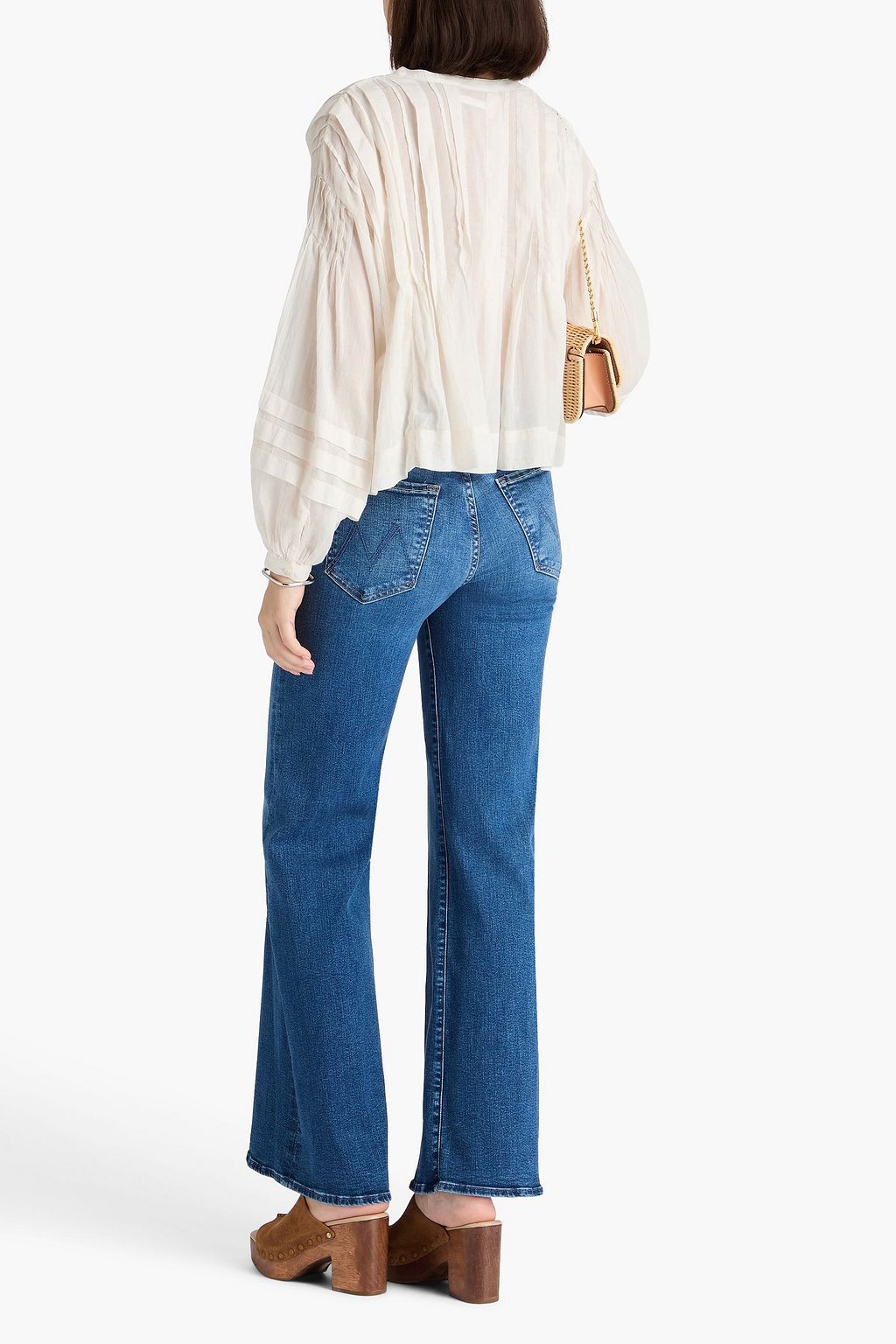 MOTHER The Tomcat faded high-rise wide-leg jeans
