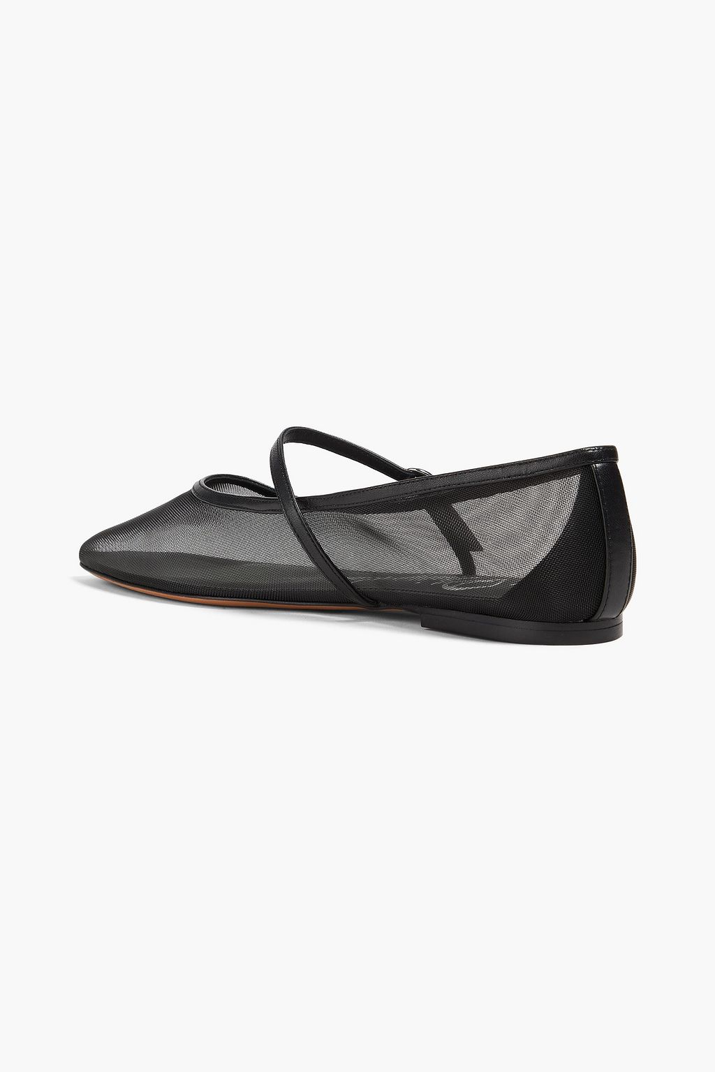 3.1 PHILLIP LIM ID leather-trimmed mesh Mary Jane flats