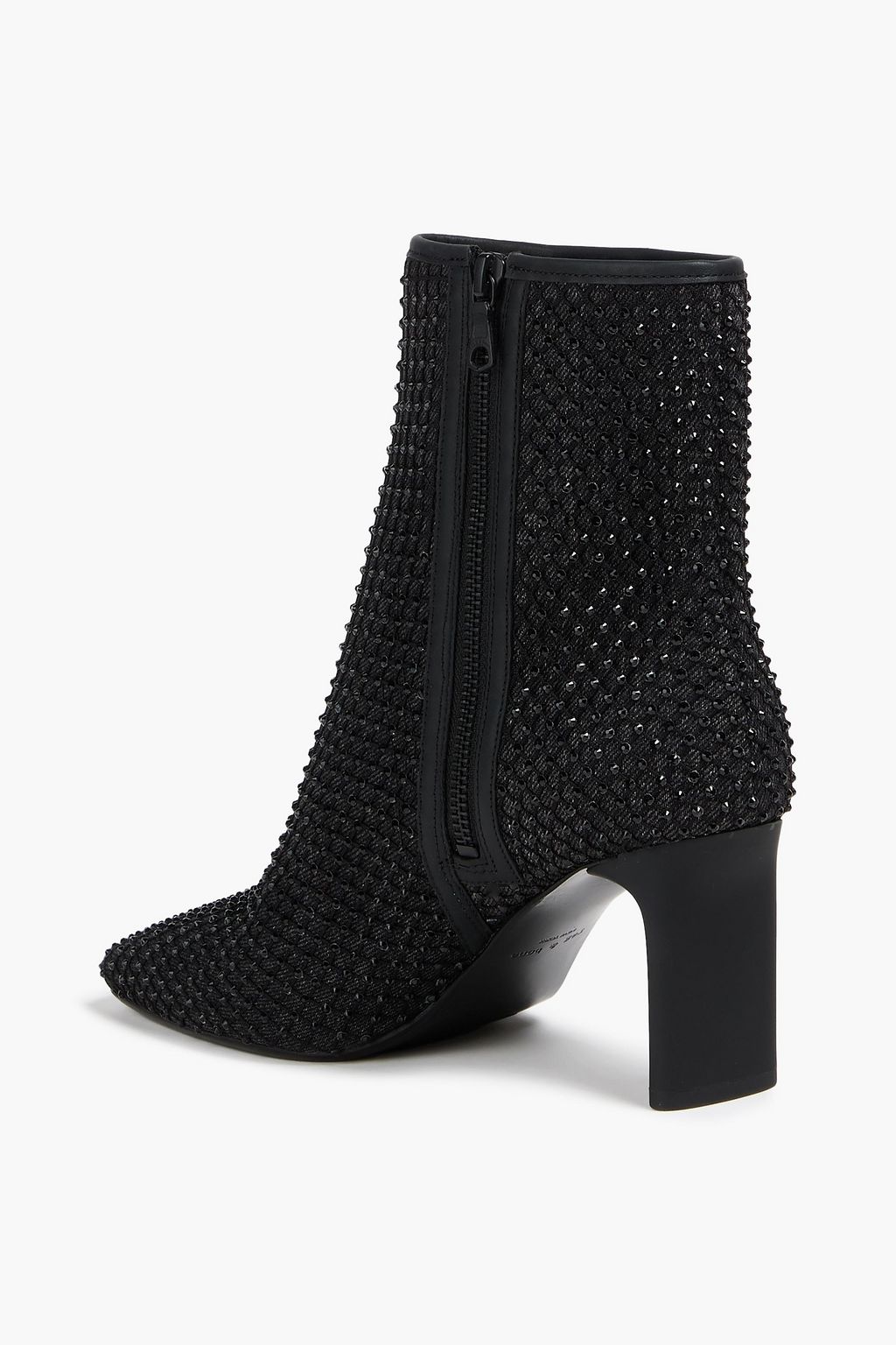 RAG & BONE Ankle Boots „Aja“ aus Denim mit Kristallverzierung