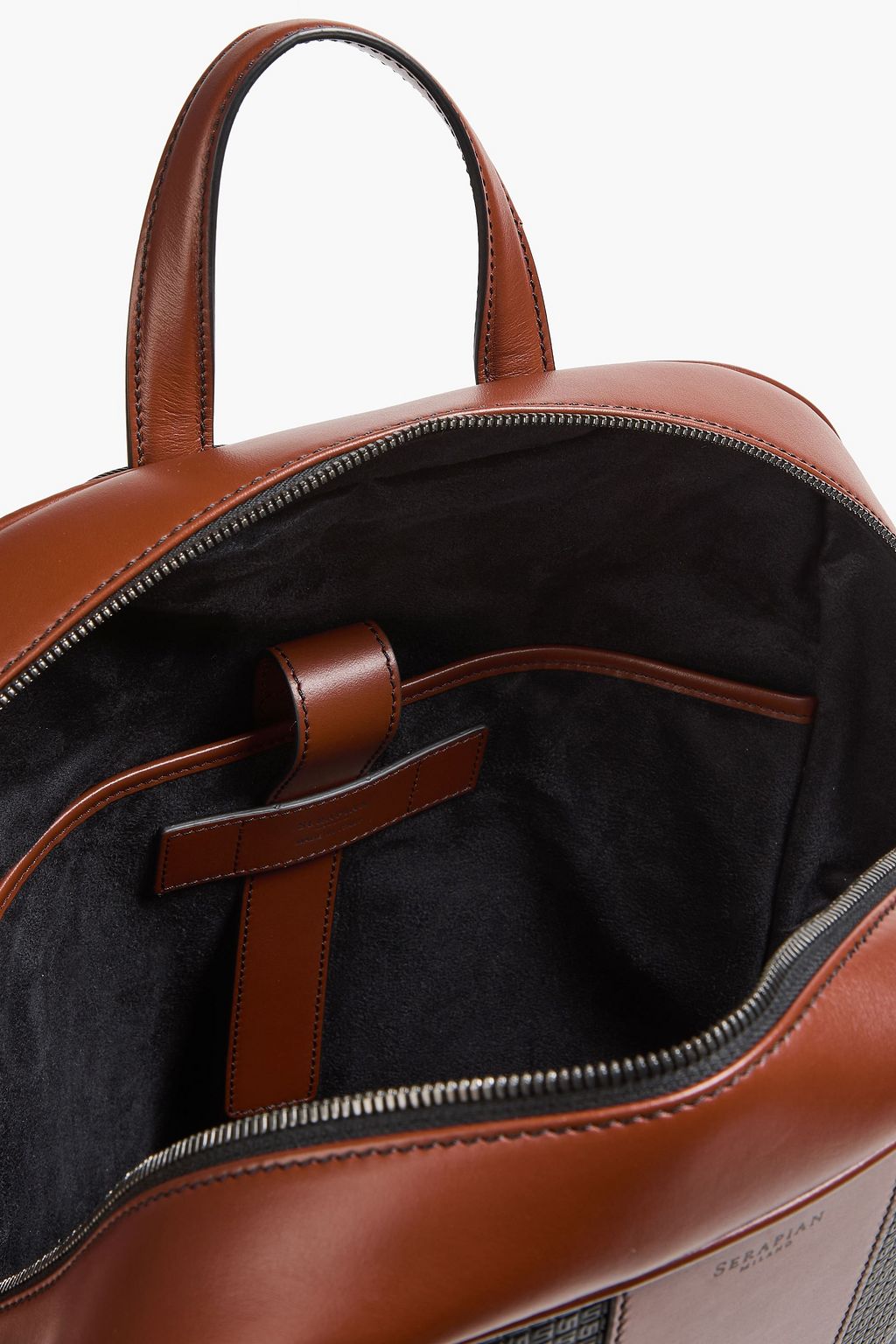 SERAPIAN Stepan embossed coated-canvas backpack