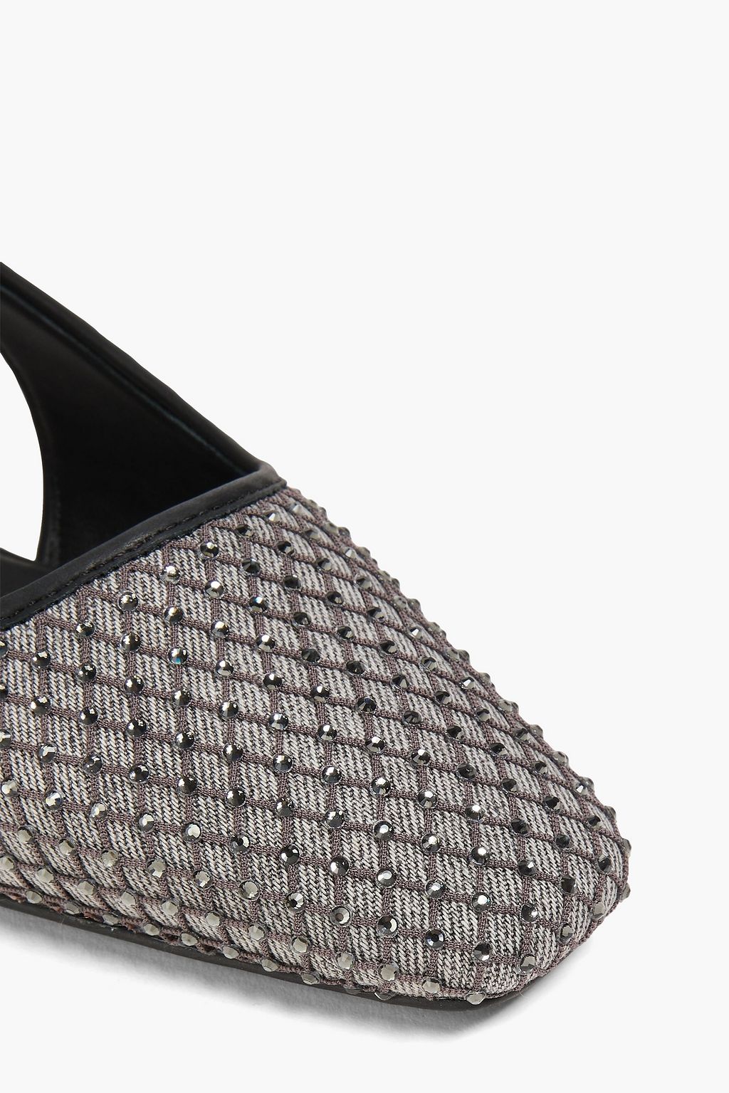 RAG & BONE Astra crystal-embellished denim slingback flats