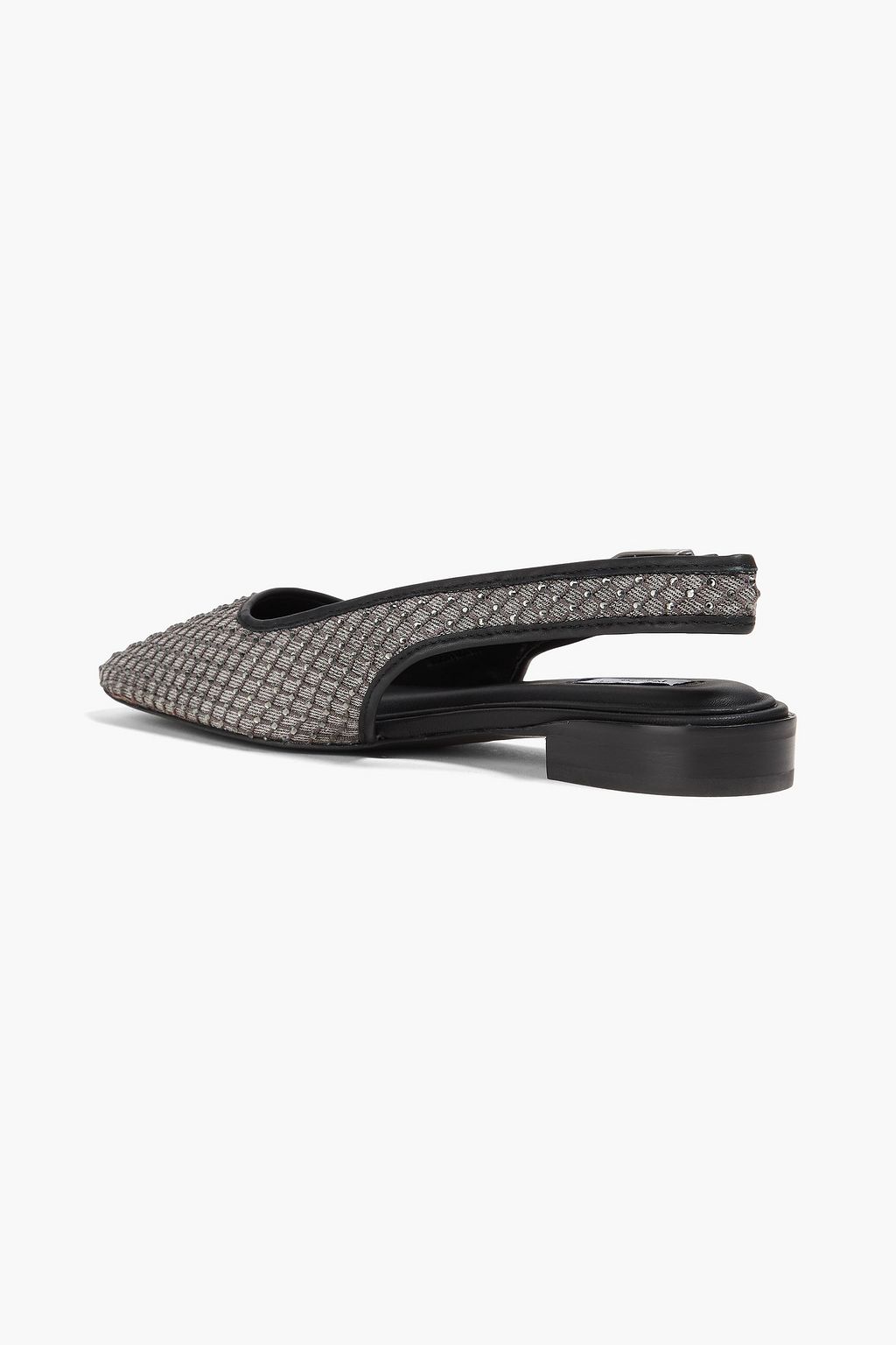 RAG & BONE Astra crystal-embellished denim slingback flats