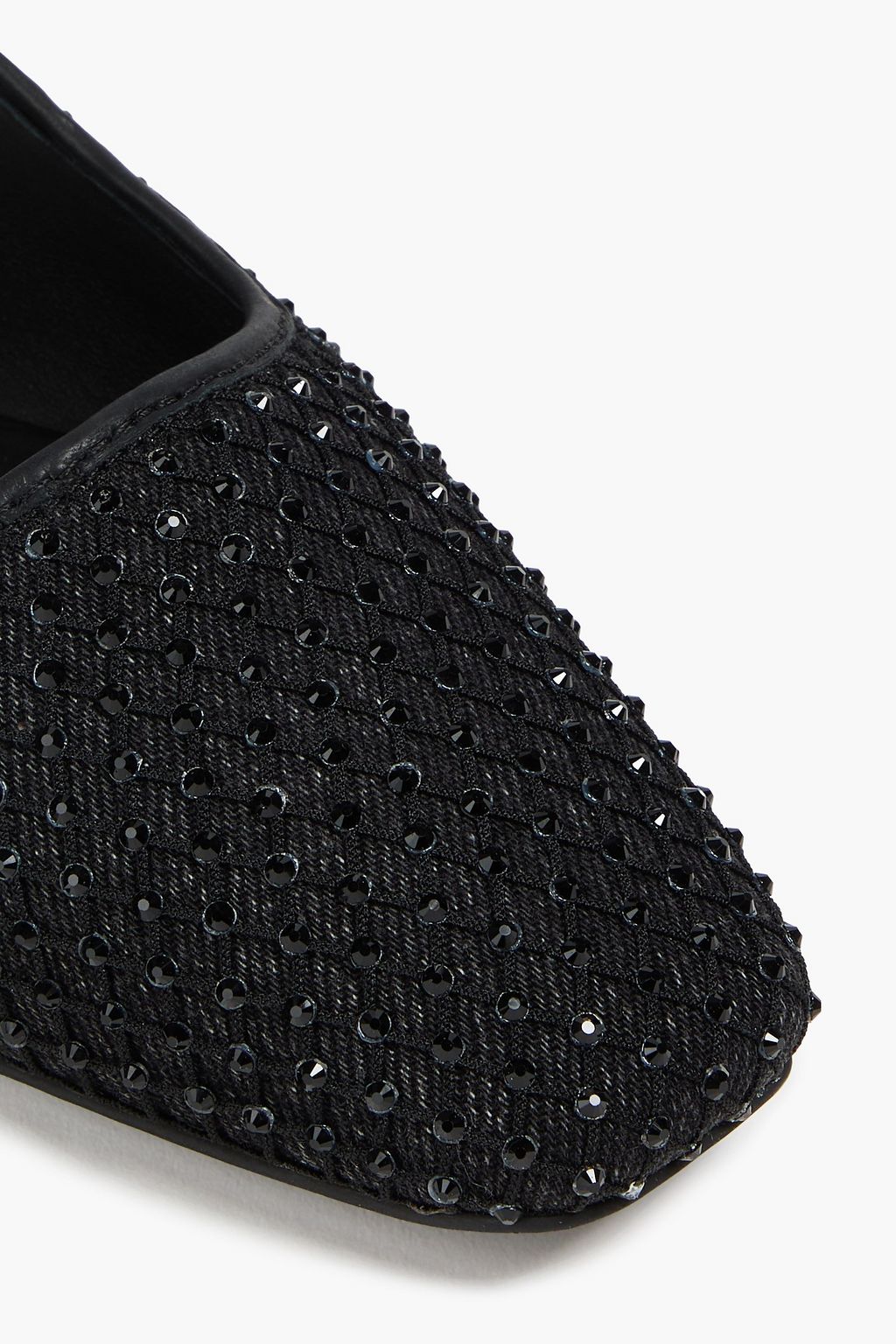 RAG & BONE Astra crystal-embellished denim slingback flats