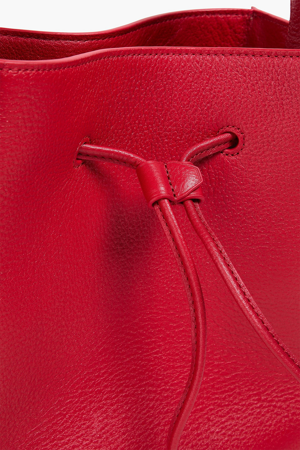3.1 Phillip Lim Soleil Small Pebbled-leather Bucket Bag In Red