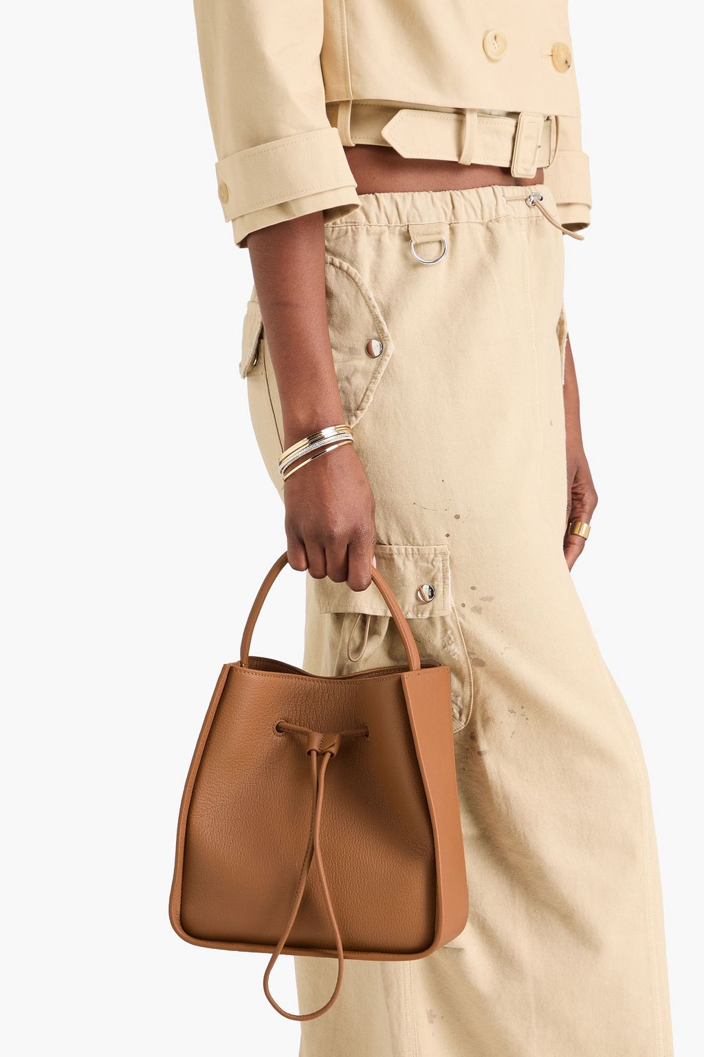 3.1 PHILLIP LIM Soleil small pebbled-leather bucket bag