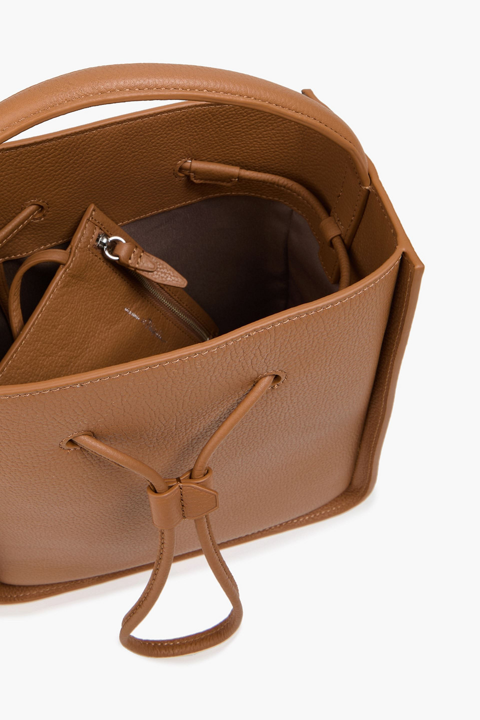3.1 Phillip Lim Soleil Pebbled-leather Bucket Bag In Brown