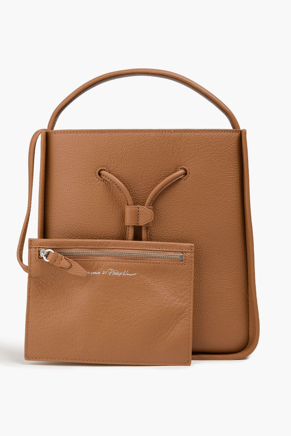 3.1 Phillip Lim Soleil Pebbled-leather Bucket Bag In Brown