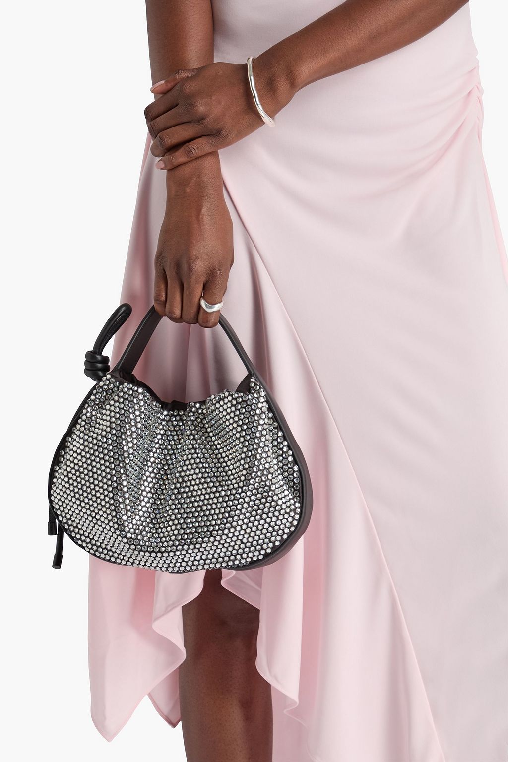 3.1 PHILLIP LIM حقيبة توت بفن الأوريغامي من الساتان مزينة بالكريستال