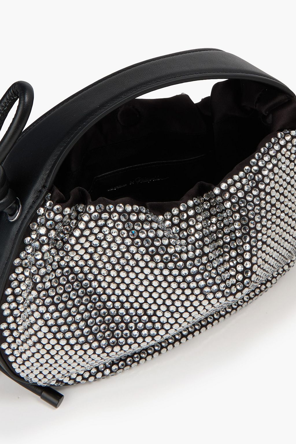 3.1 PHILLIP LIM حقيبة توت بفن الأوريغامي من الساتان مزينة بالكريستال