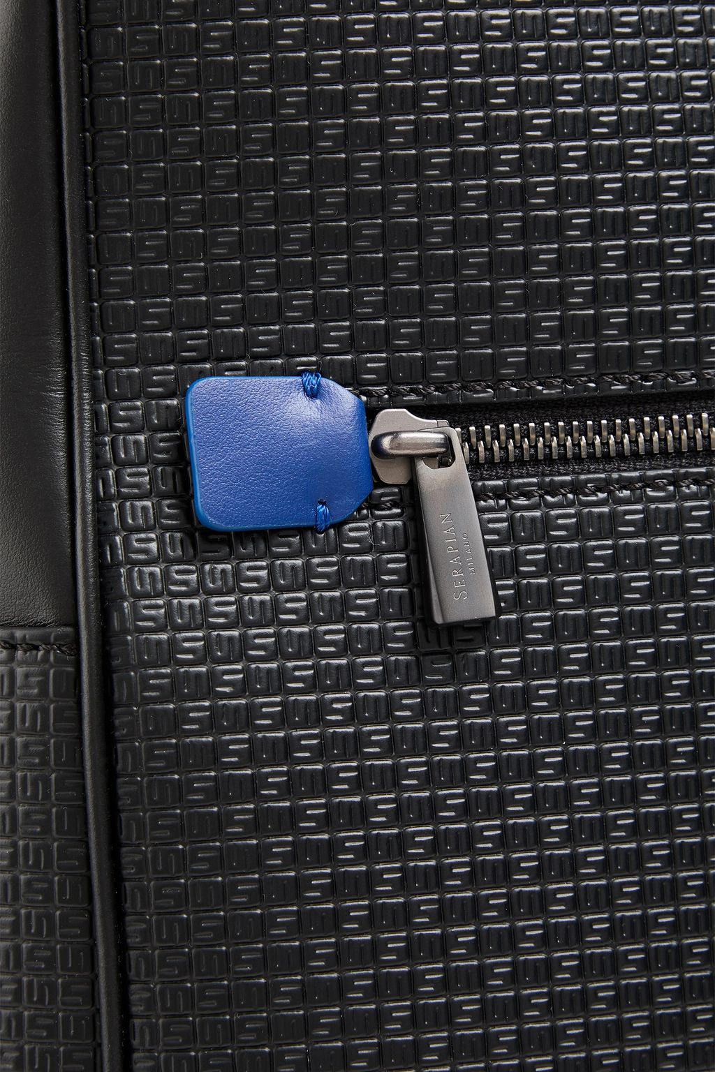 SERAPIAN Stepan textured-leather backpack