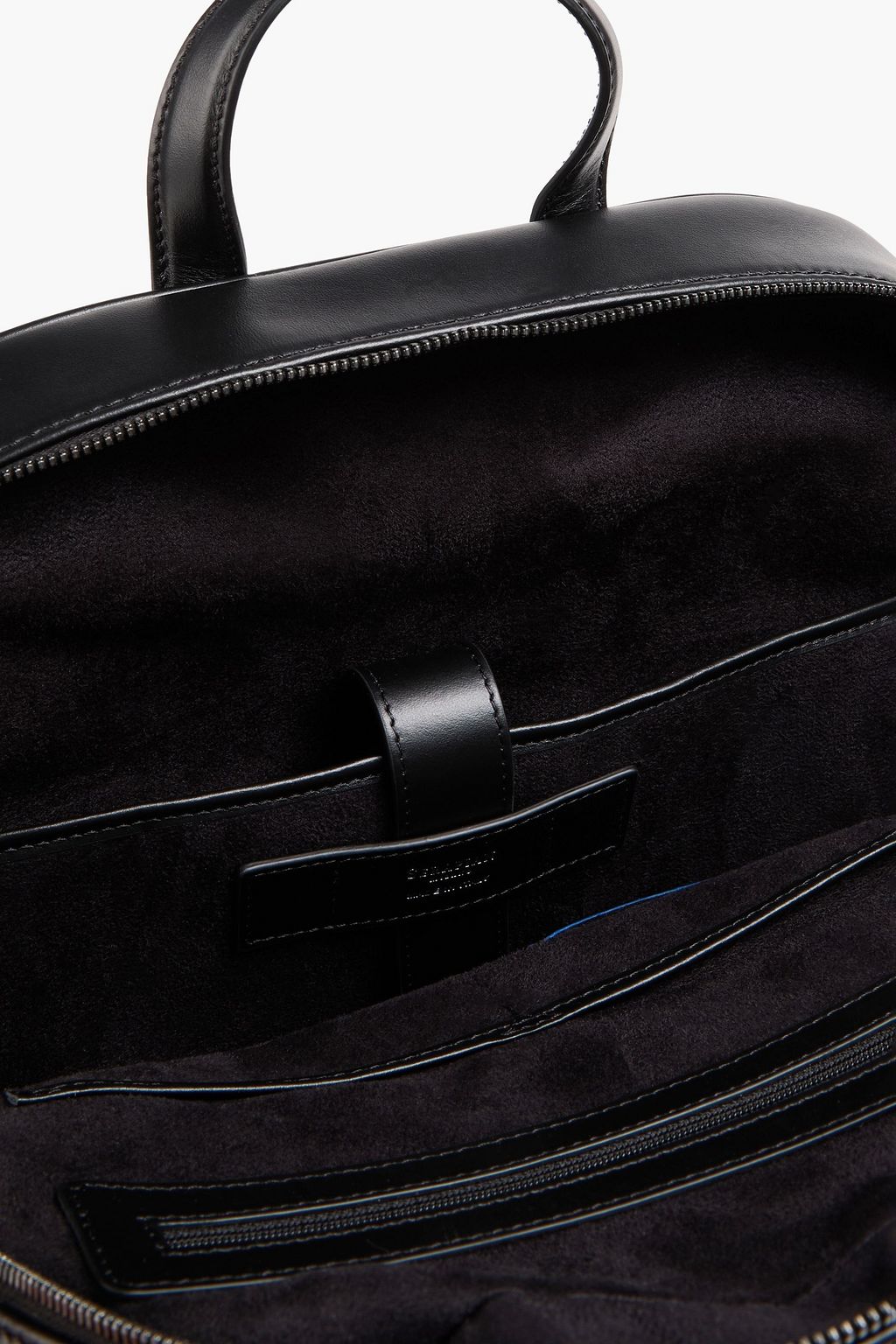 SERAPIAN Stepan textured-leather backpack