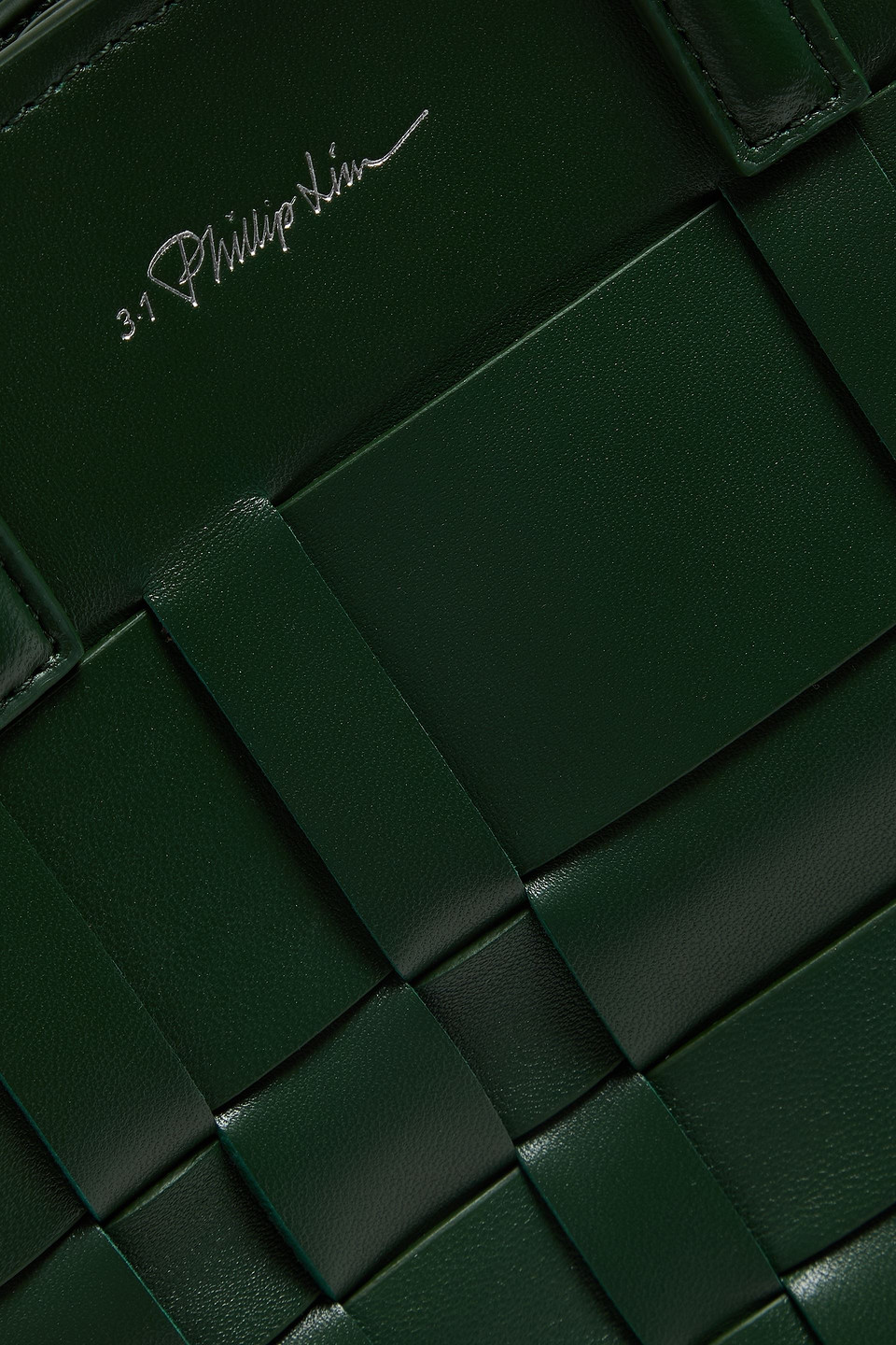 3.1 Phillip Lim Odita Woven Leather Bucket Bag In Green
