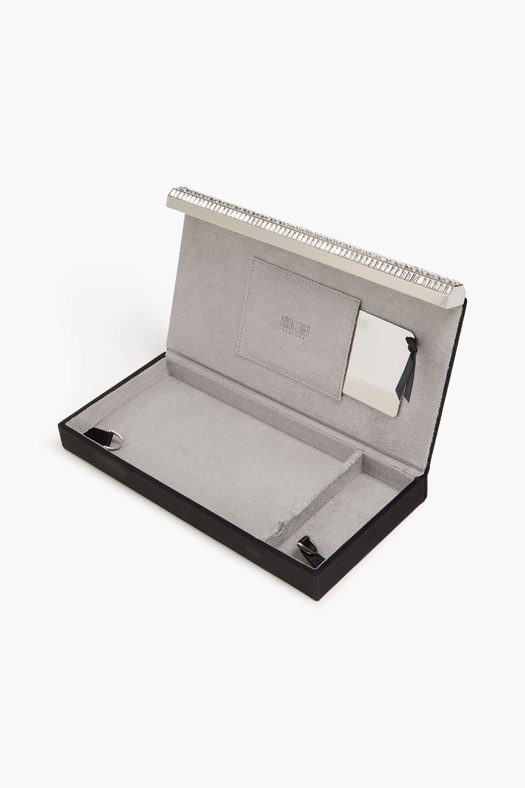 JUDITH LEIBER COUTURE Grace crystal-embellished satin box clutch