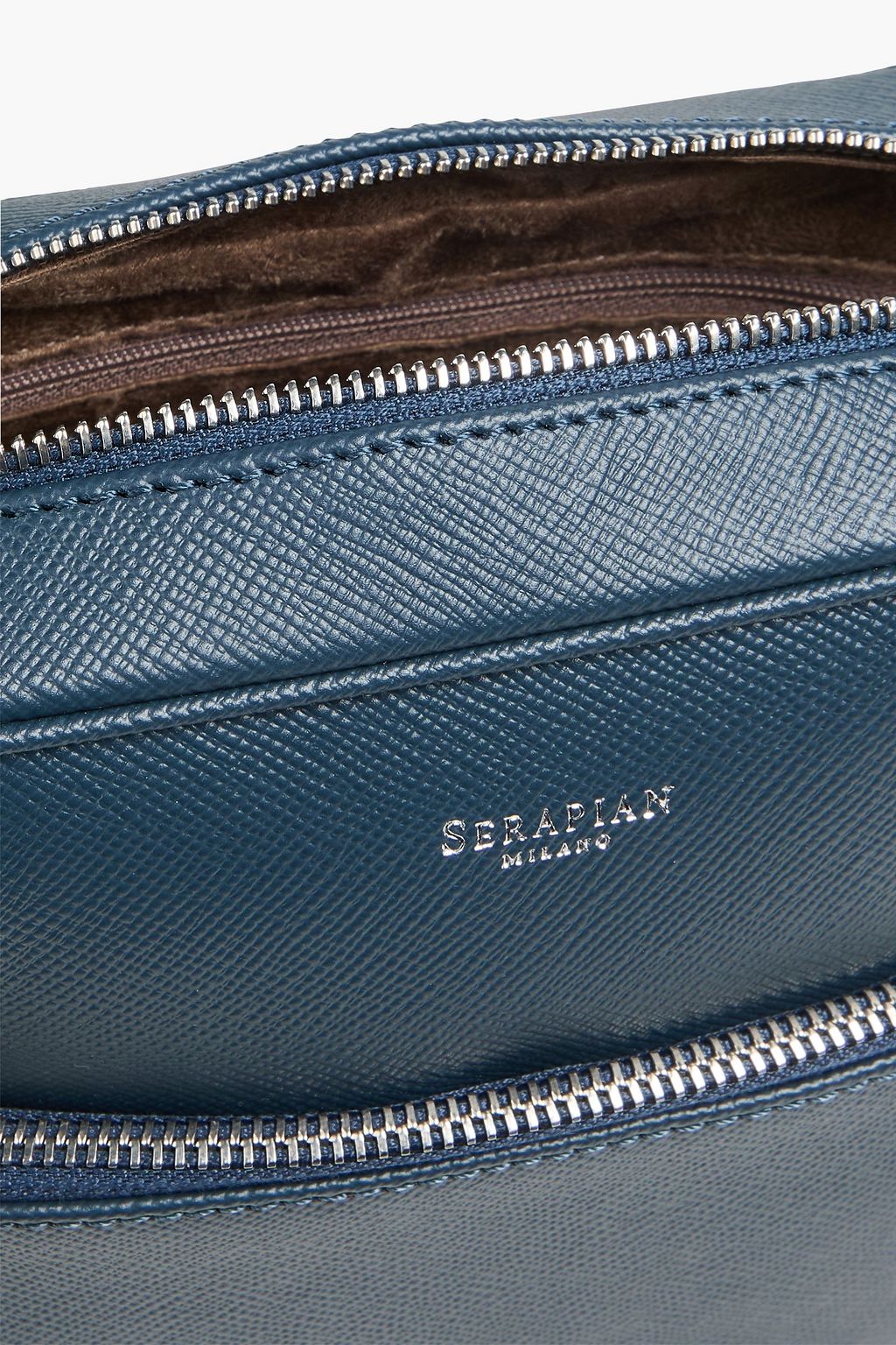 SERAPIAN Textured-leather messenger bag