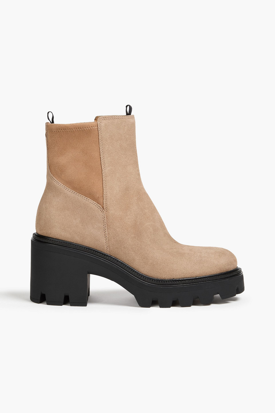 Rag & Bone Quinn Suede Platform Ankle Boots In Sand