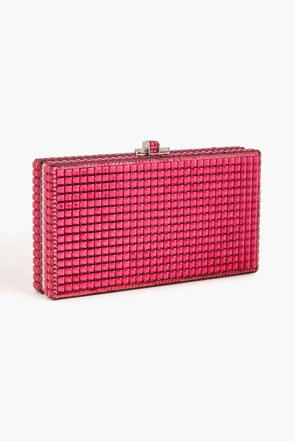 JUDITH LEIBER COUTURE حقيبة كلاتش بشكل صندوق مزينة بالكريستال