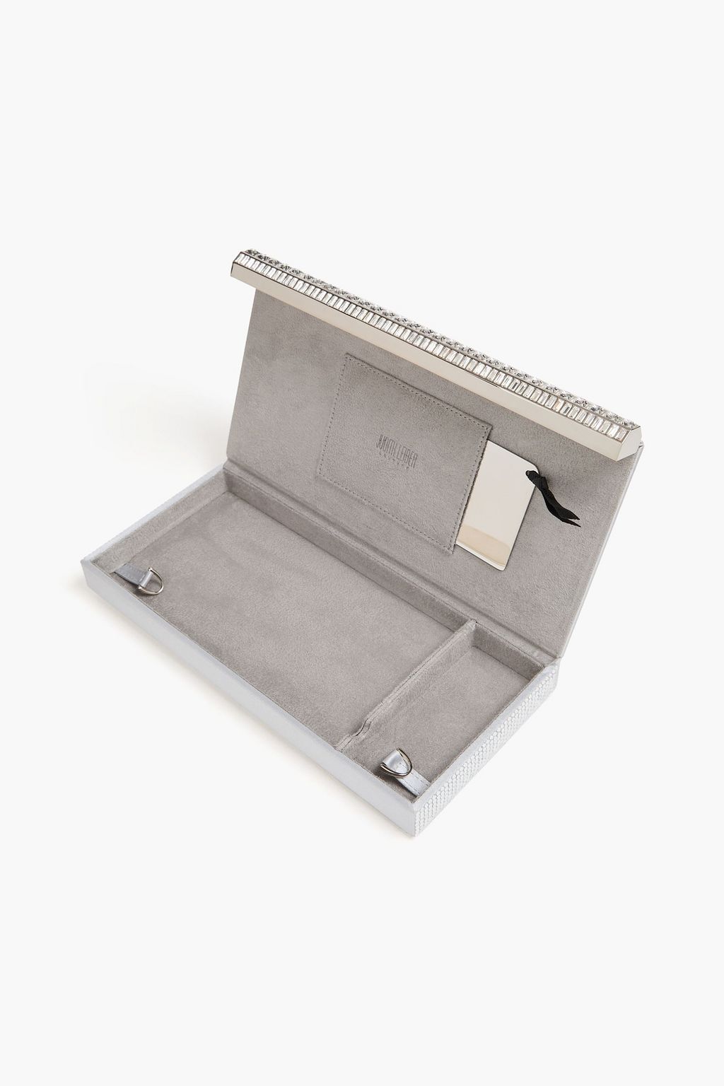 JUDITH LEIBER COUTURE Grace crystal-embellished satin box clutch