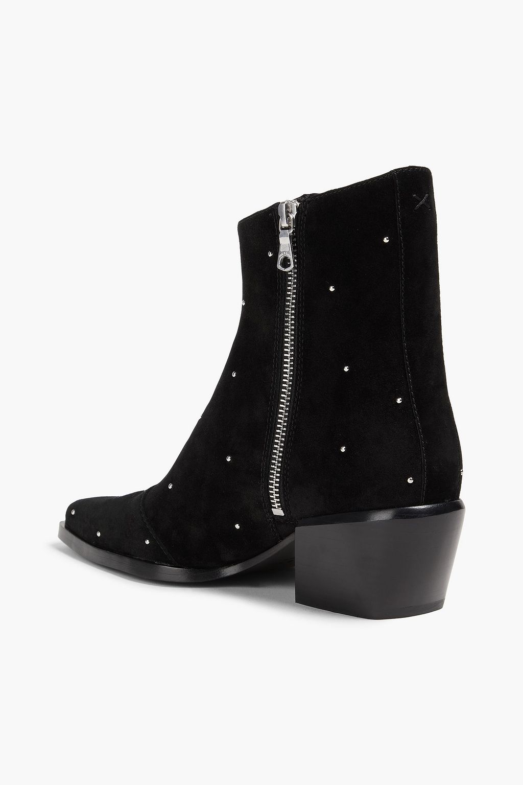 RAG & BONE حذاء بوت إلى الكاحل "جوني" من الشامواه المزخرف بأزرار معدنية