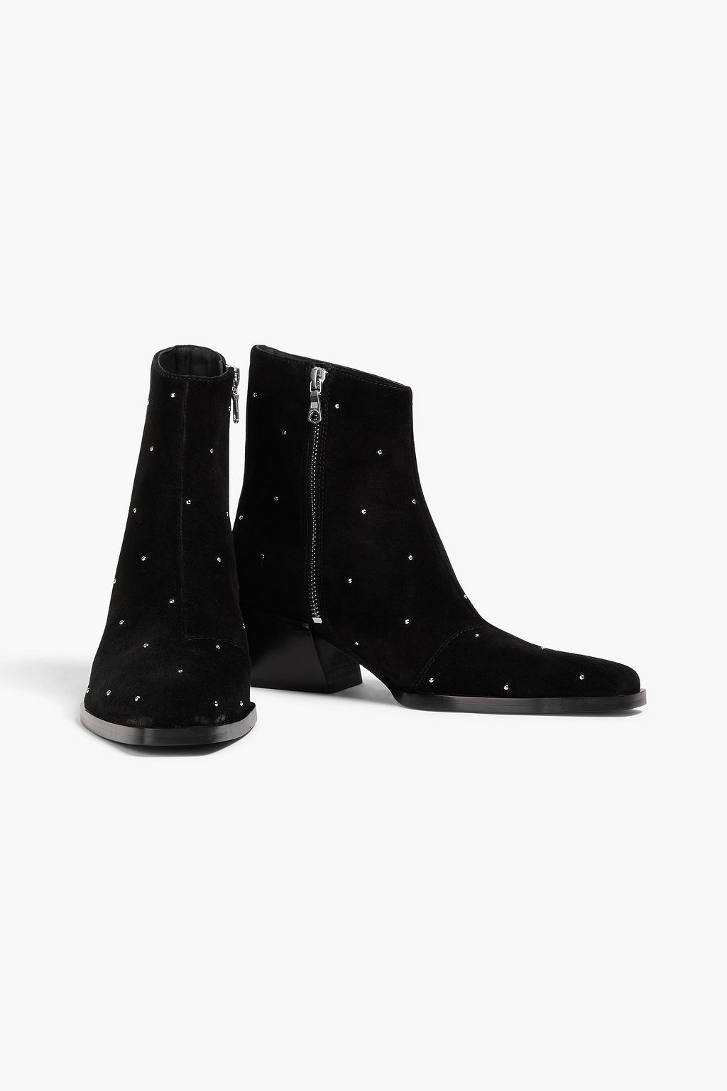 RAG & BONE حذاء بوت إلى الكاحل "جوني" من الشامواه المزخرف بأزرار معدنية