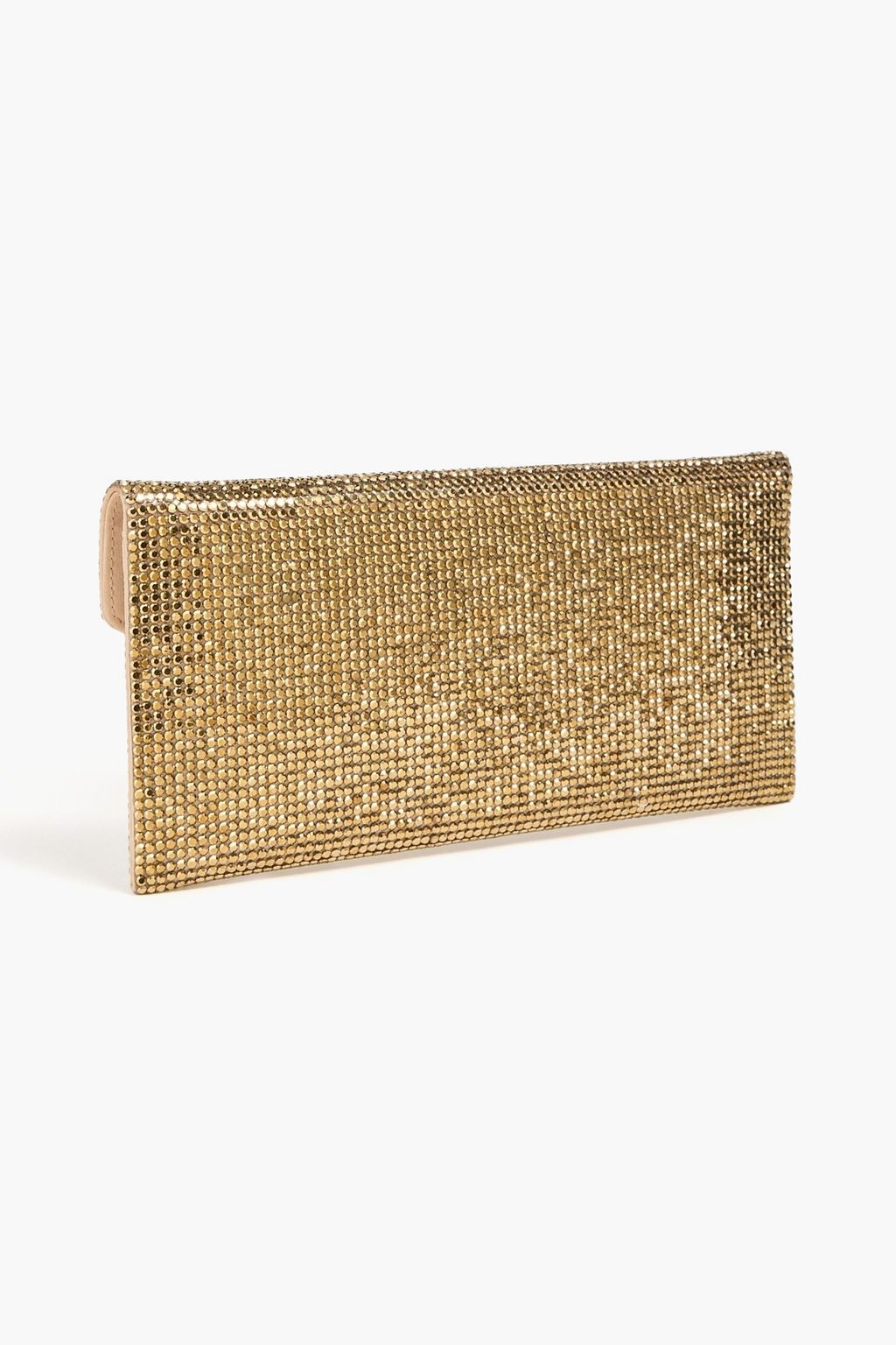 JUDITH LEIBER COUTURE حقيبة كلاتش على شكل مغلف من الساتان مزينة بالكريستال