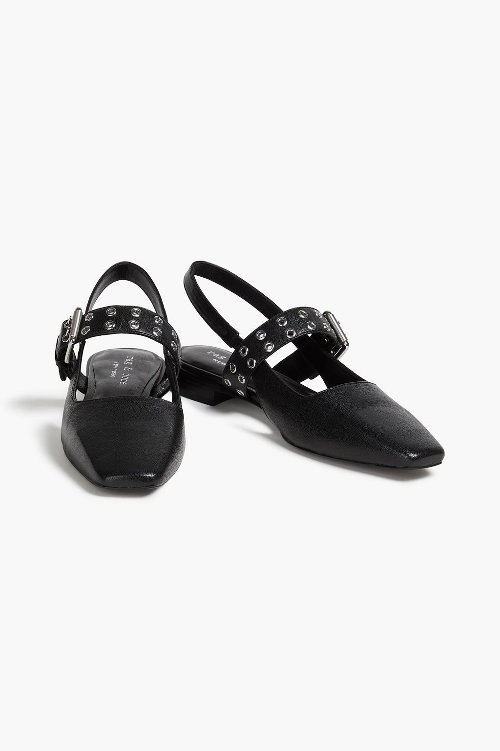 RAG & BONE حذاء مسطّح "أسترا" مزوّد بحزام كاحل من الجلد