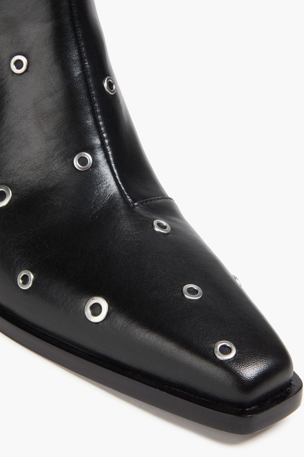 RAG & BONE حذاء بوت إلى الكاحل "جوني" من الجلد مزيّن بدوائر