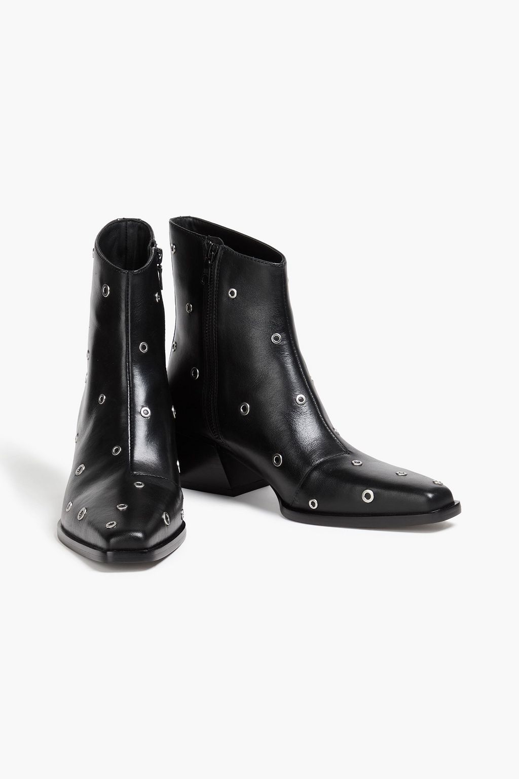 RAG & BONE حذاء بوت إلى الكاحل "جوني" من الجلد مزيّن بدوائر