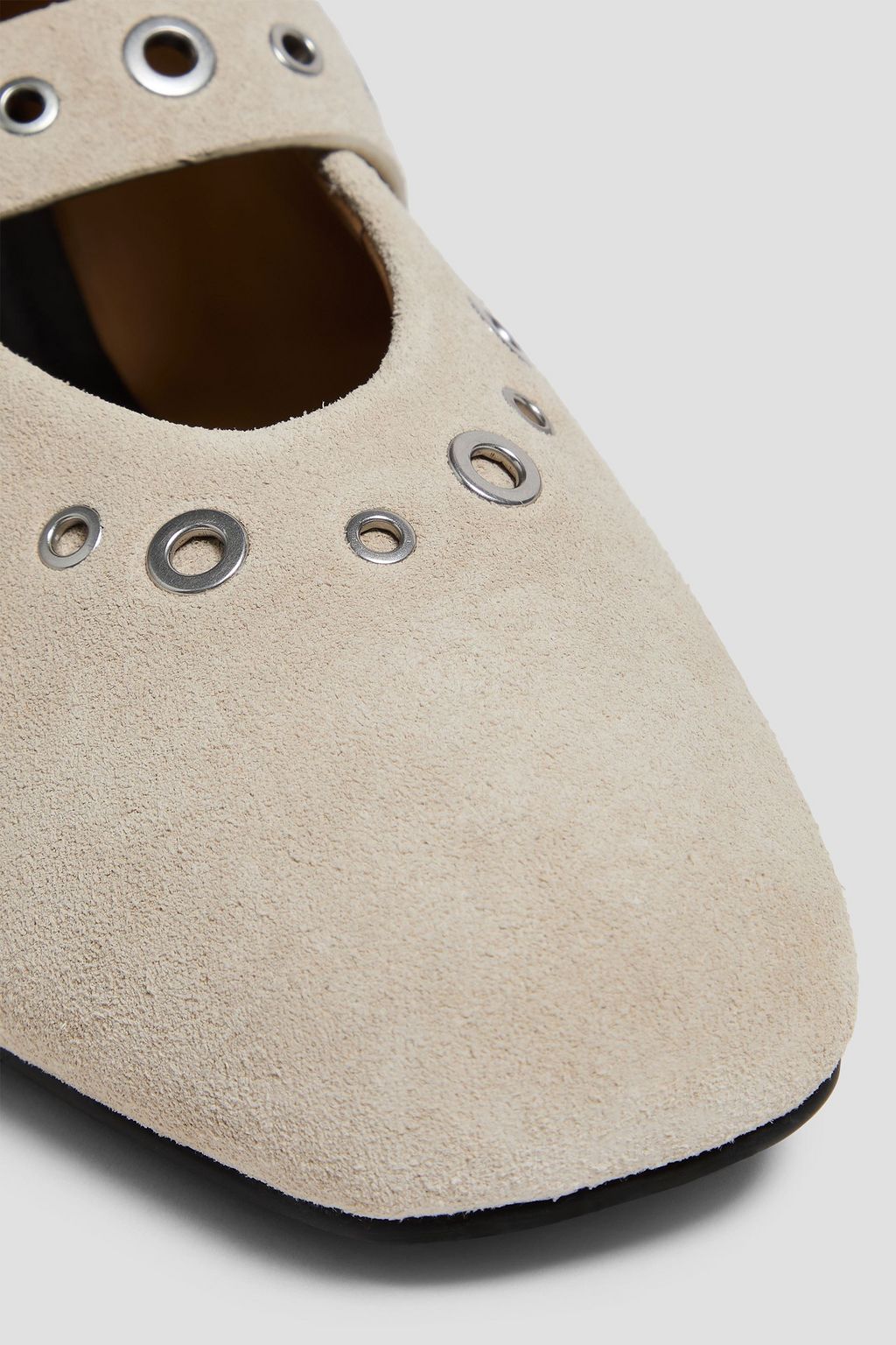 RAG & BONE Spire eyelet-embellished suede Mary Jane flats